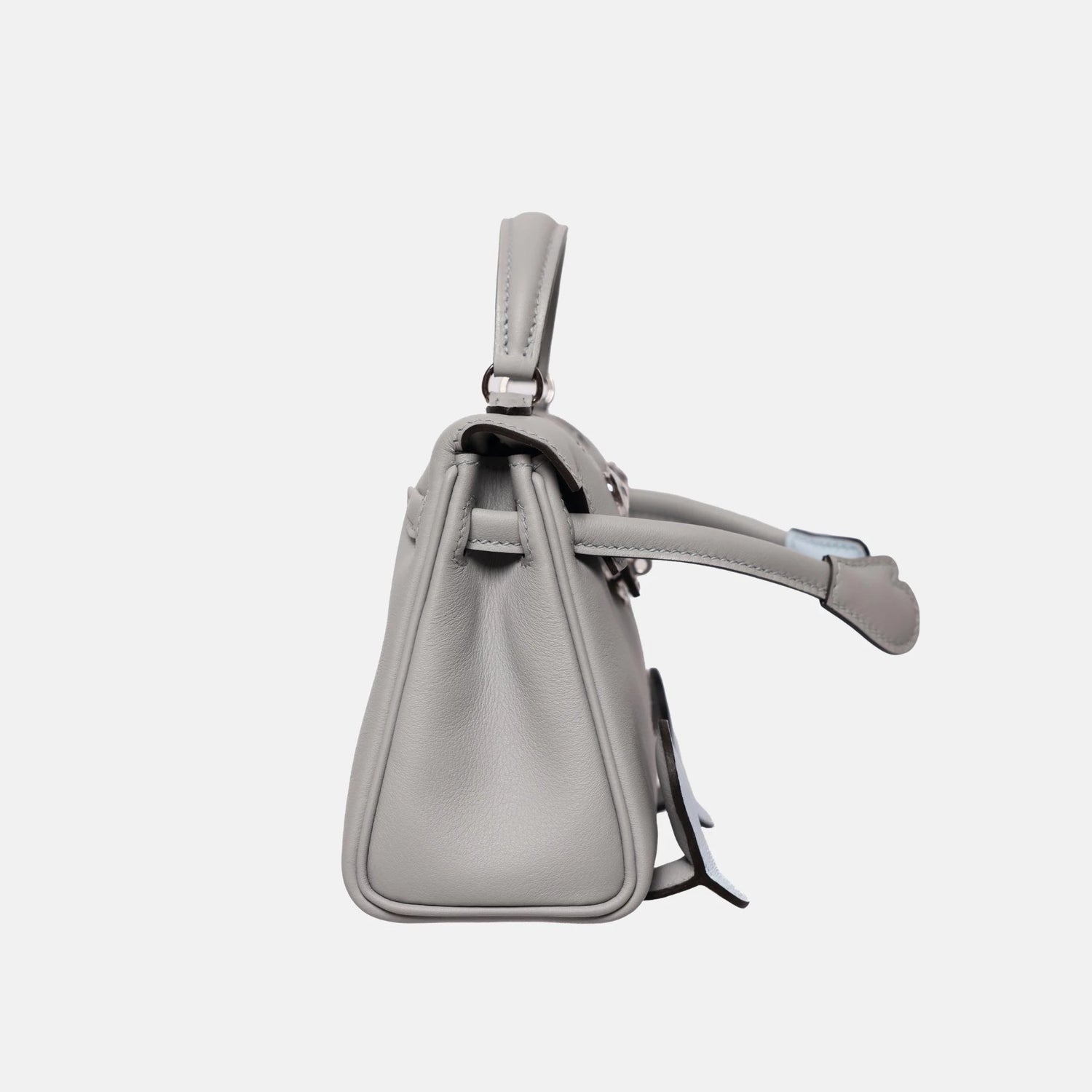 Hermes Kelly Doll Blue Glacier Blue Brume Swift PHW, Side