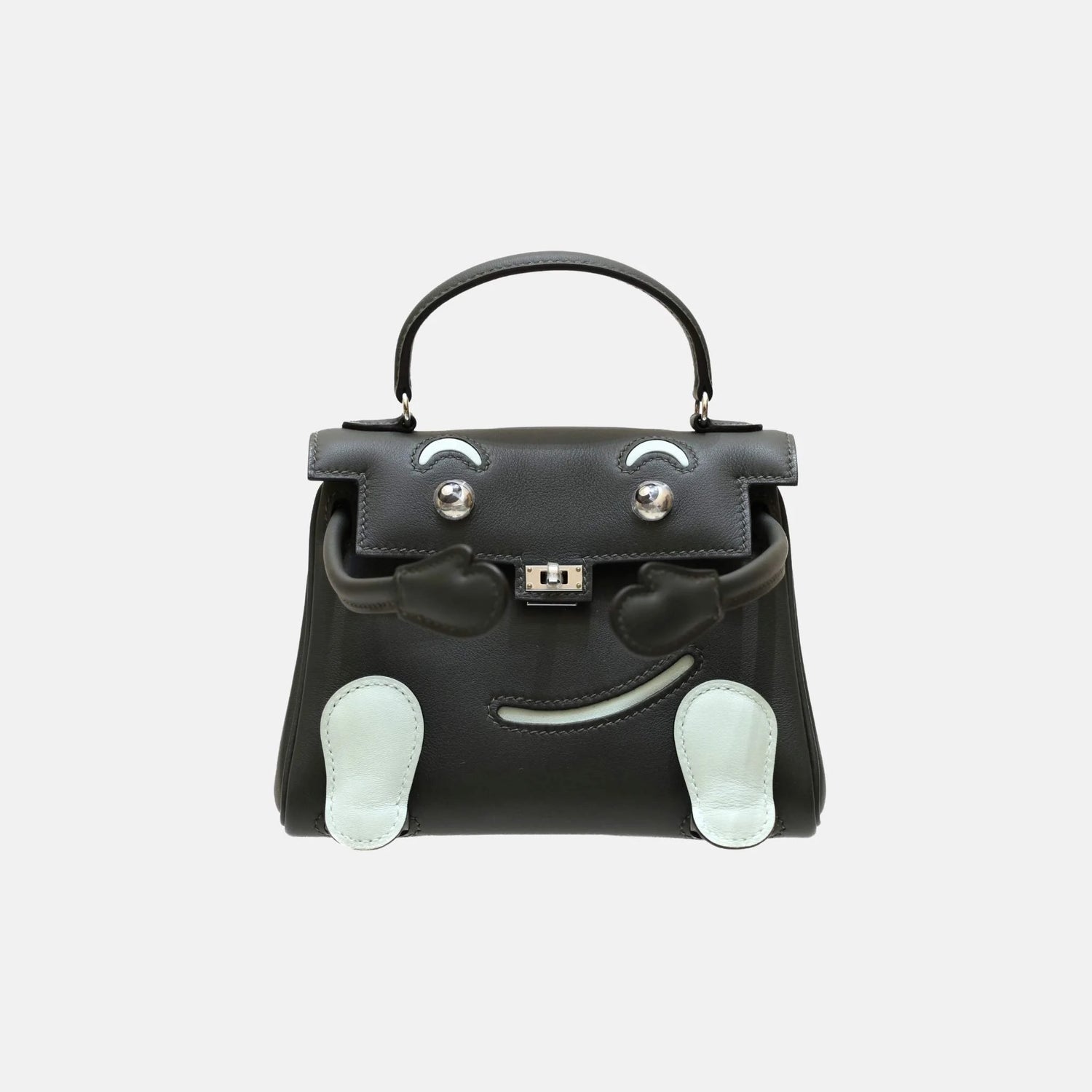 Hermes Kelly Doll Vert Fonce Vert Peppermint Swift PHW, Front