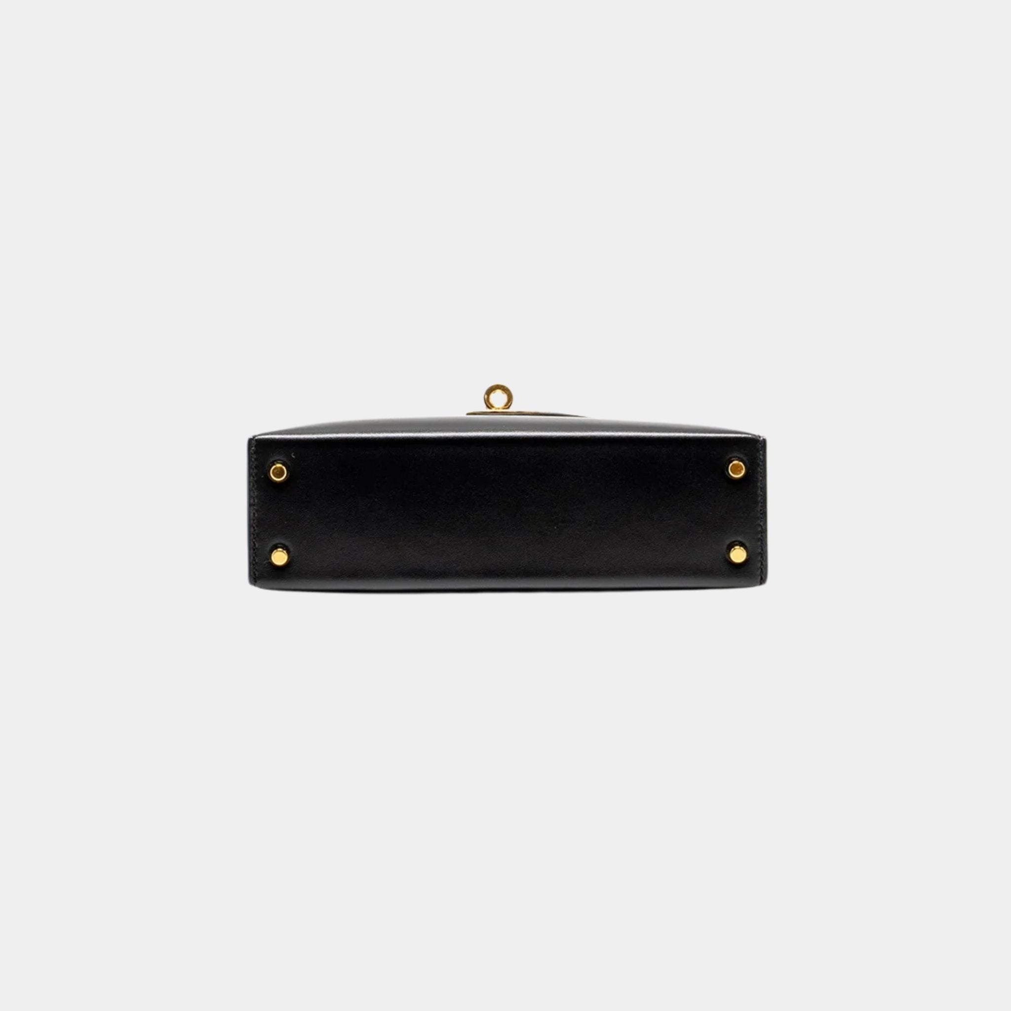 Hermes Kelly Mini Box Black GHW, Bottom
