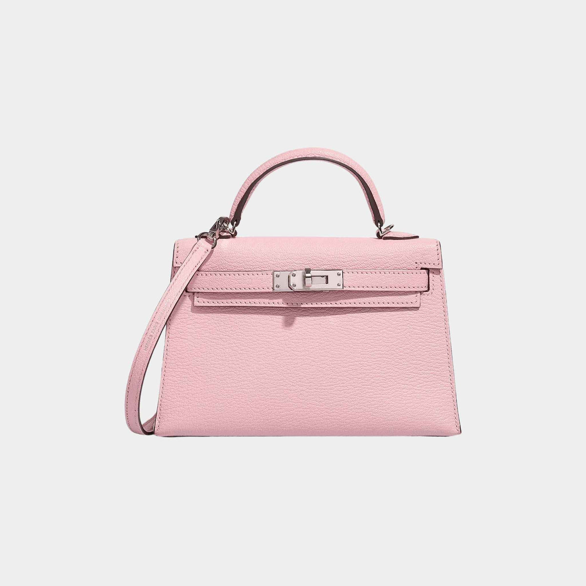 حقيبة Kelly Mini من جلد Chevre باللون Rose Sakura