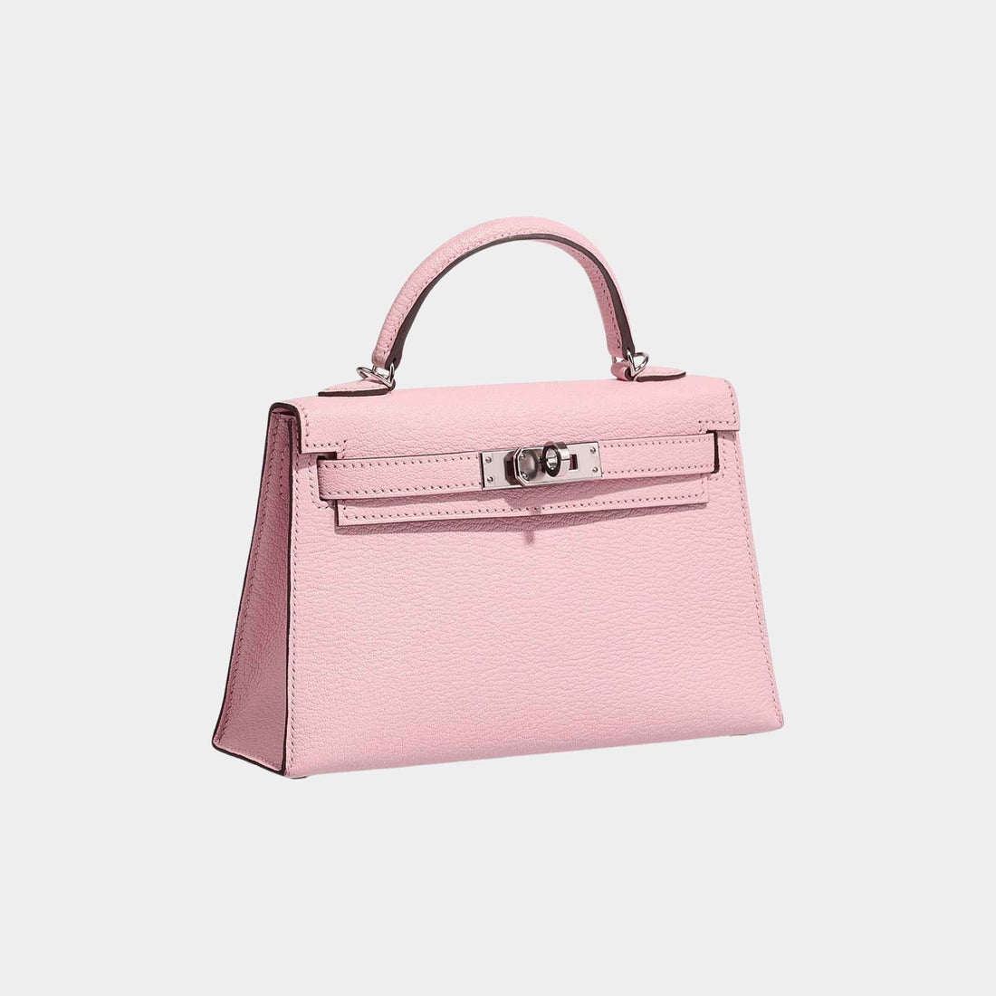 حقيبة Kelly Mini من جلد Chevre باللون Rose Sakura