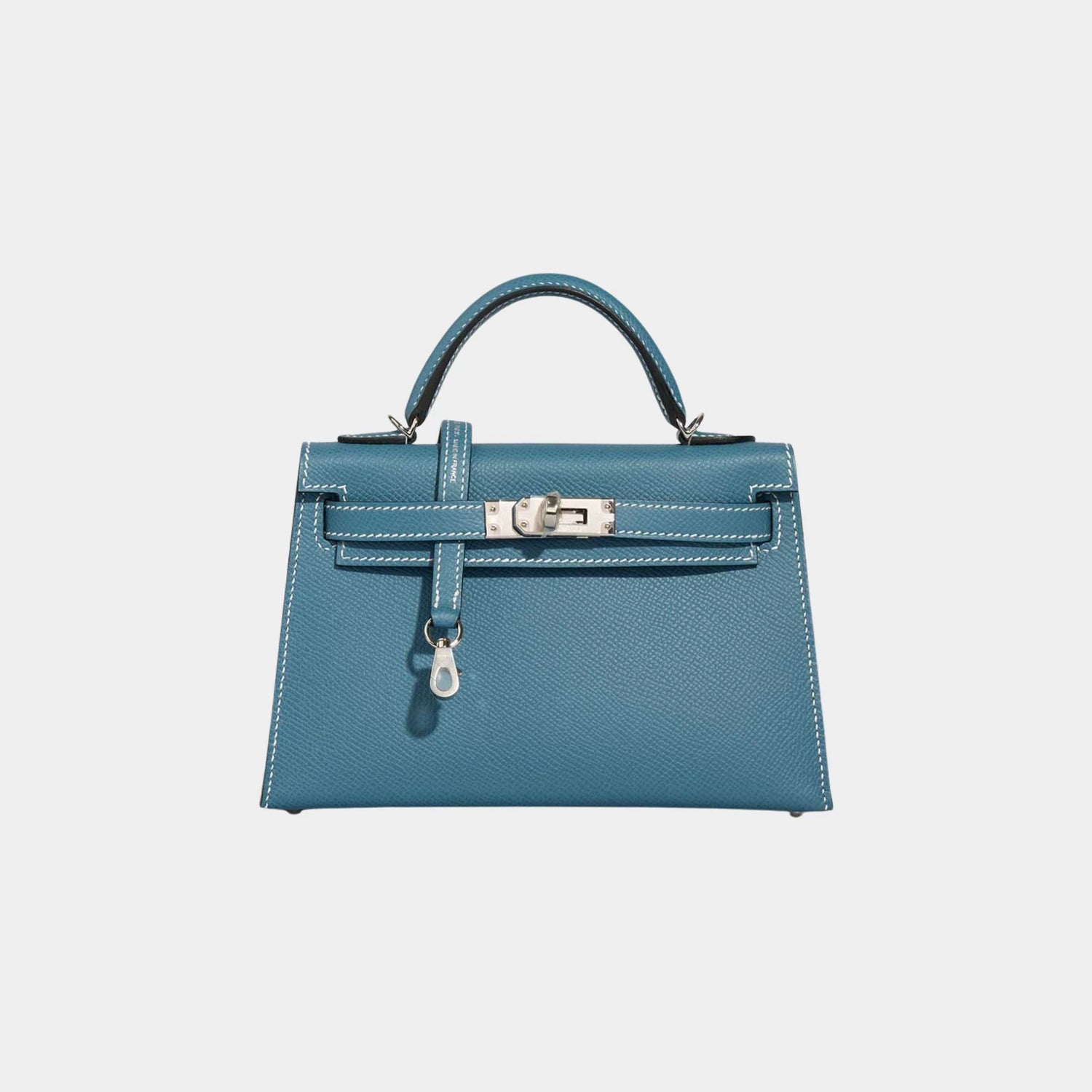 Hermes Kelly Mini Epsom Bleu Jean PHW, Front