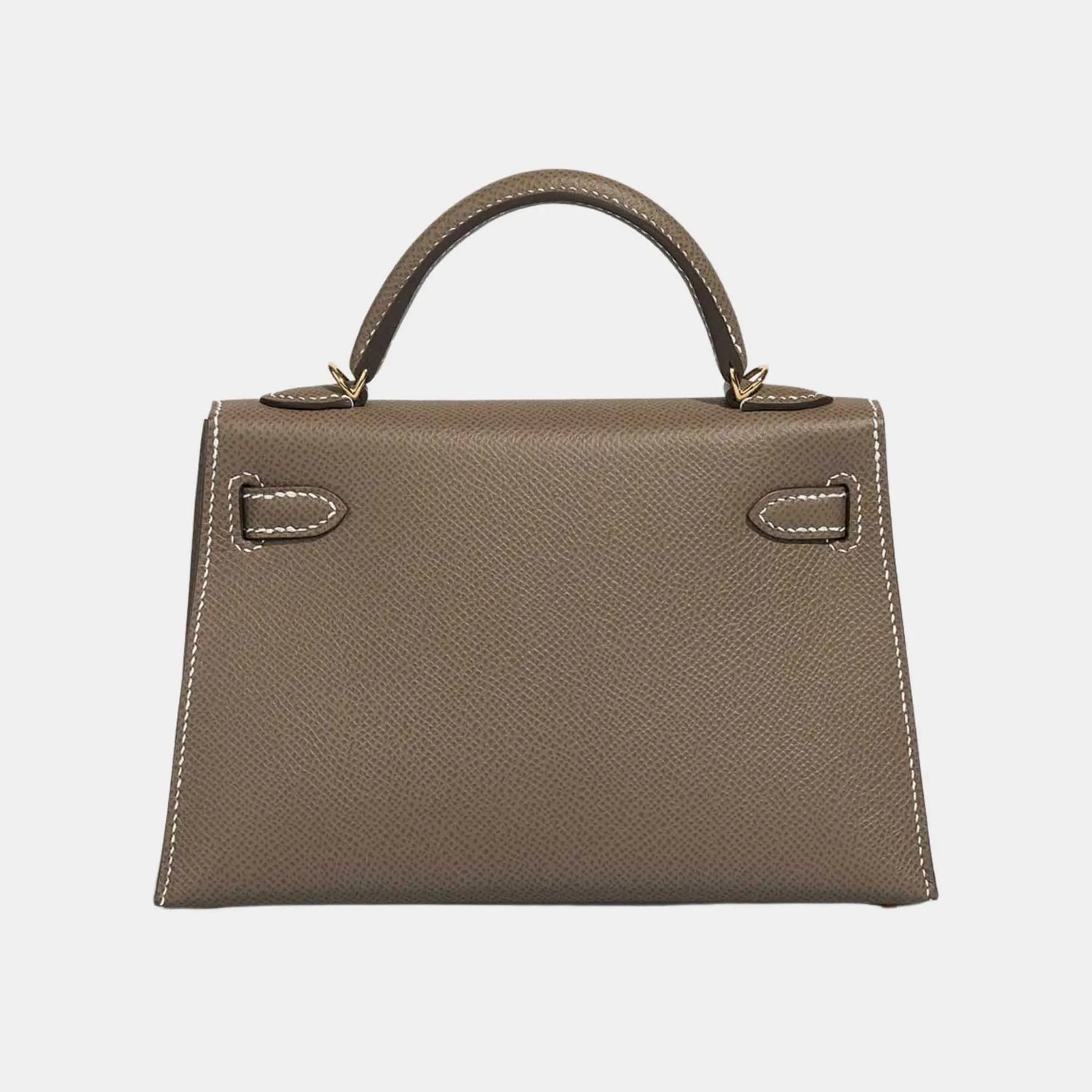 Hermes Kelly Mini Epsom Etoupe GHW, Etoupe, Back