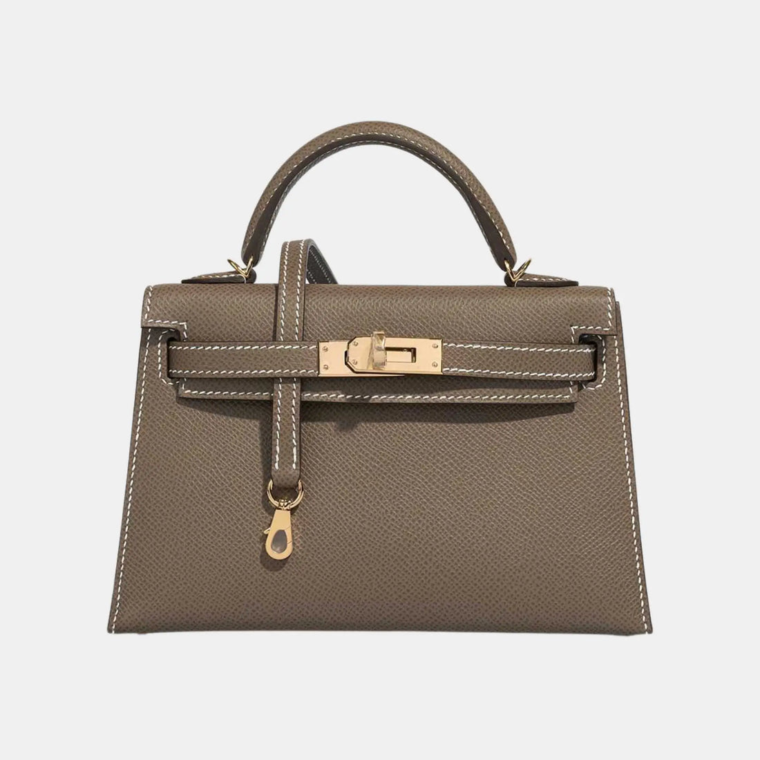 Hermes Kelly Mini Epsom Etoupe GHW, Etoupe, Front