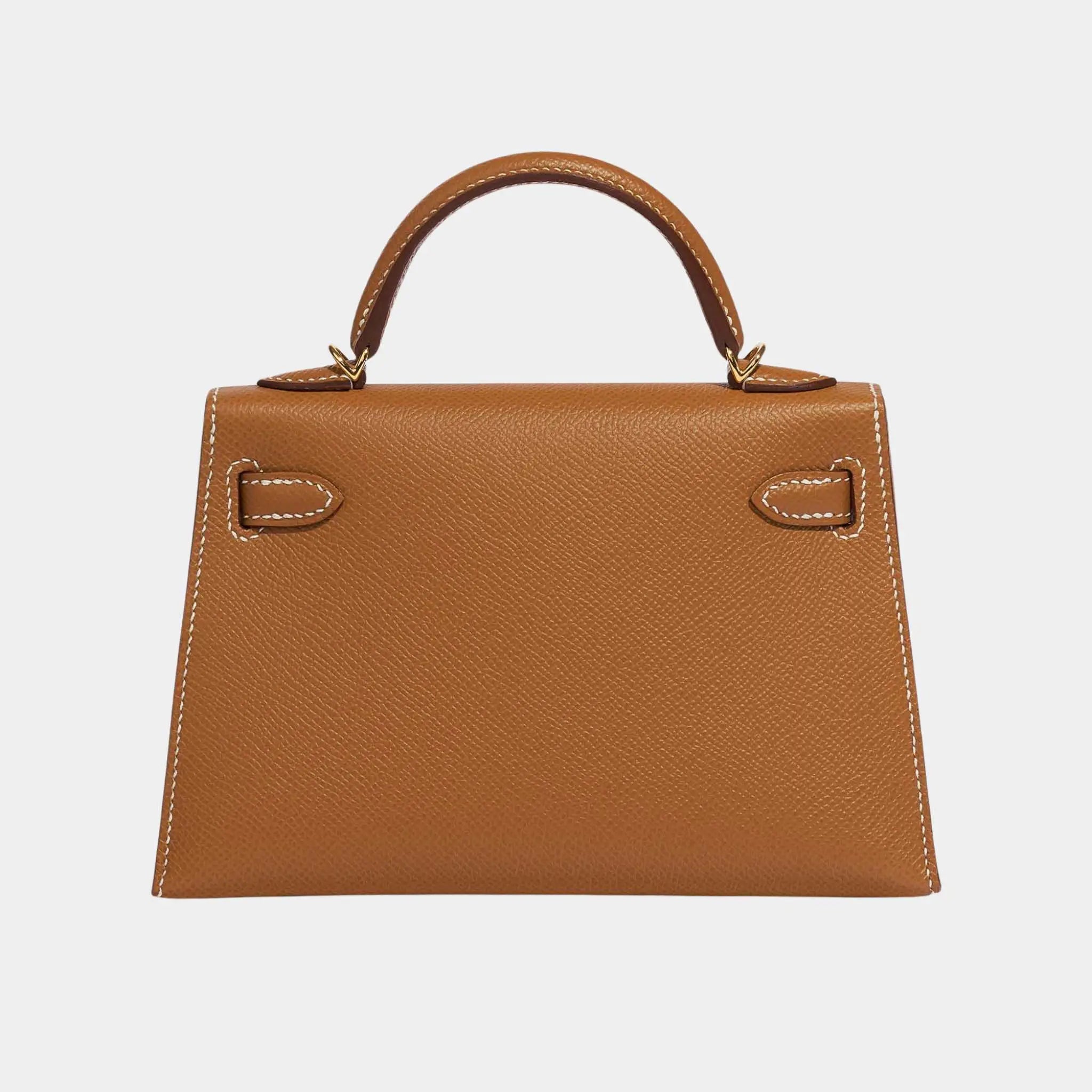 Hermes Hermes Kelly Mini Epsom Gold GHW, Back