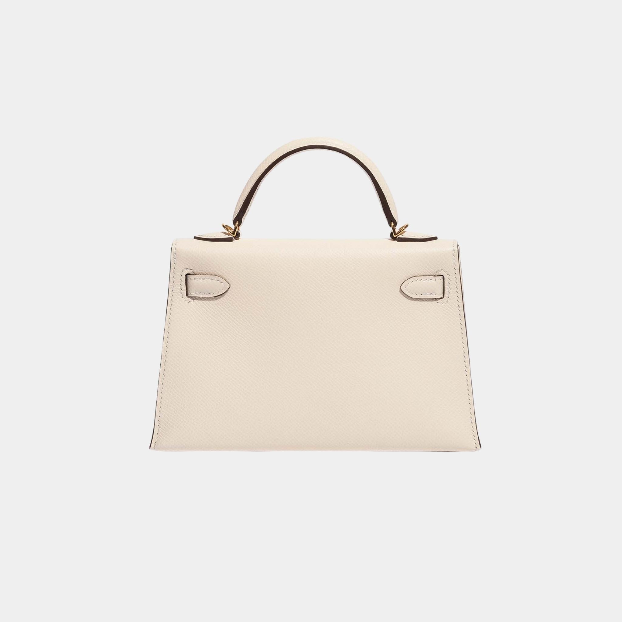 Hermes Kelly Mini Epsom Nata GHW, Back