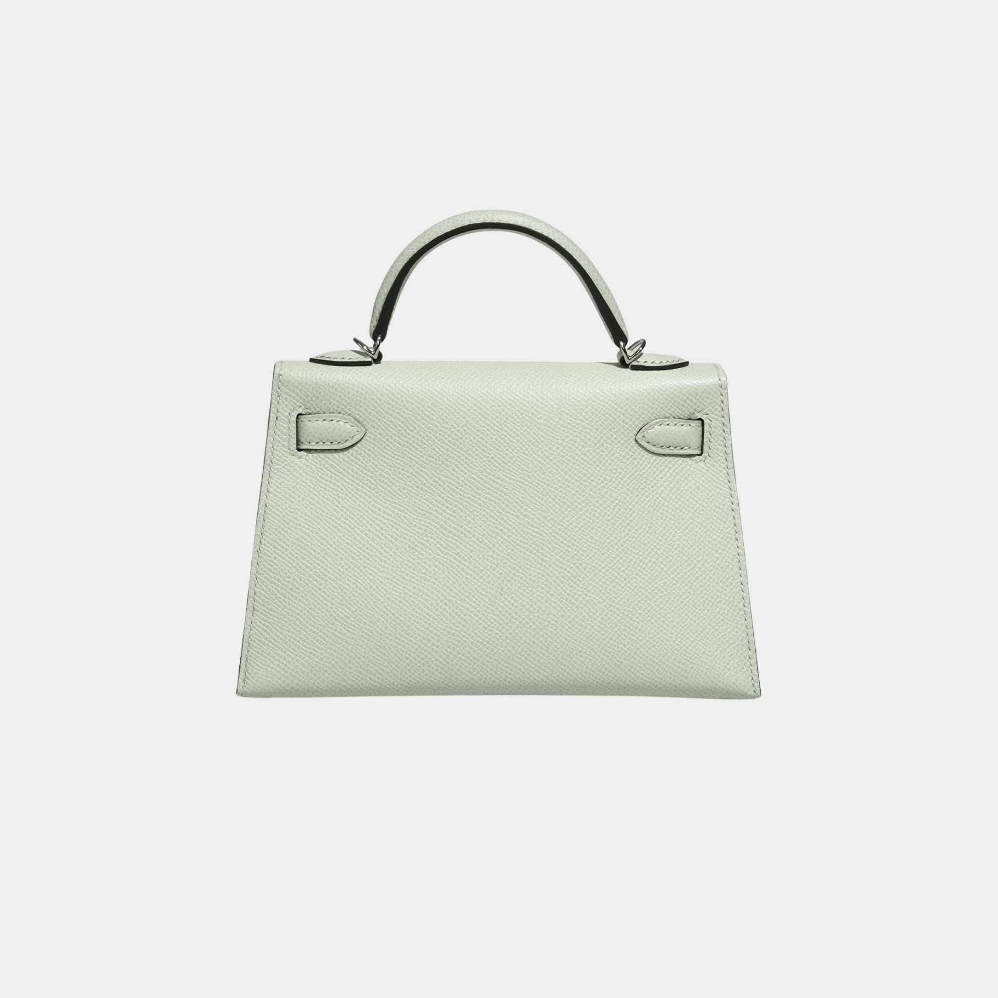 Hermes Kelly Mini Epsom Vert Fizz PHW, Back