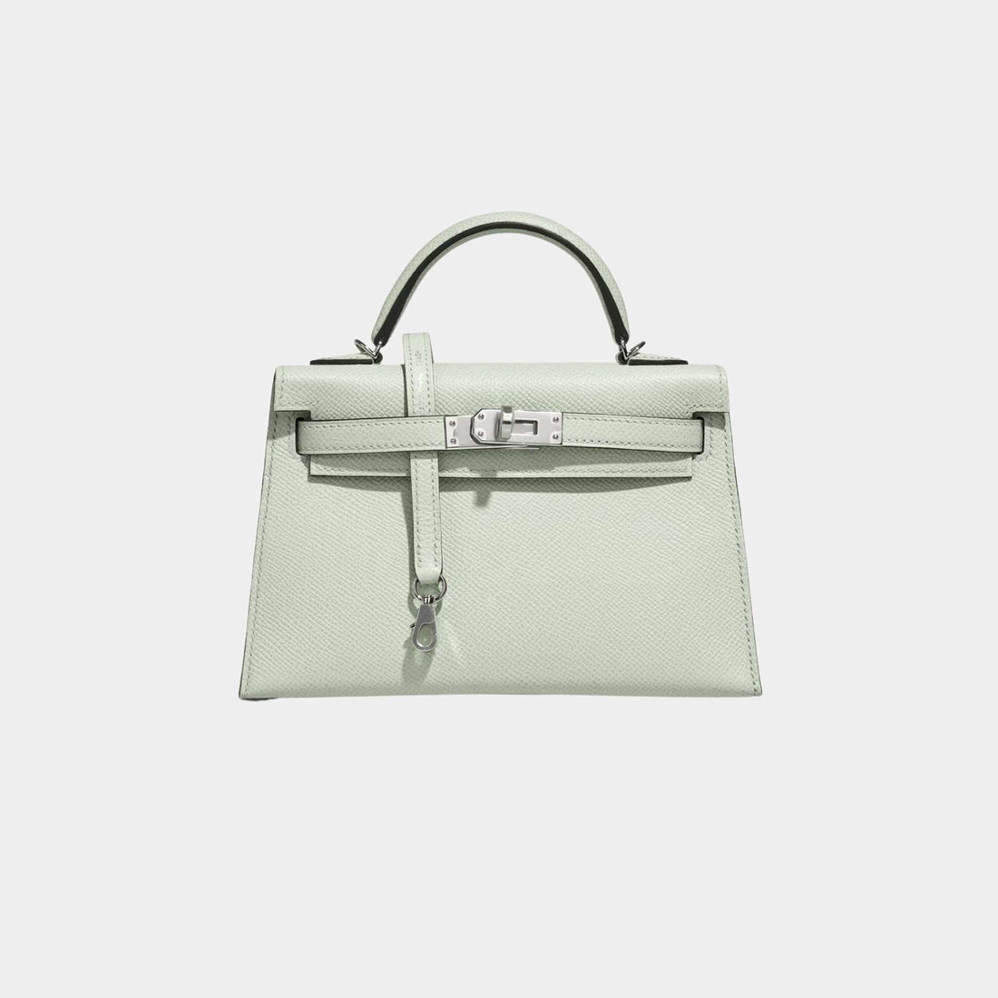 Hermes Kelly Mini Epsom Vert Fizz PHW, Front