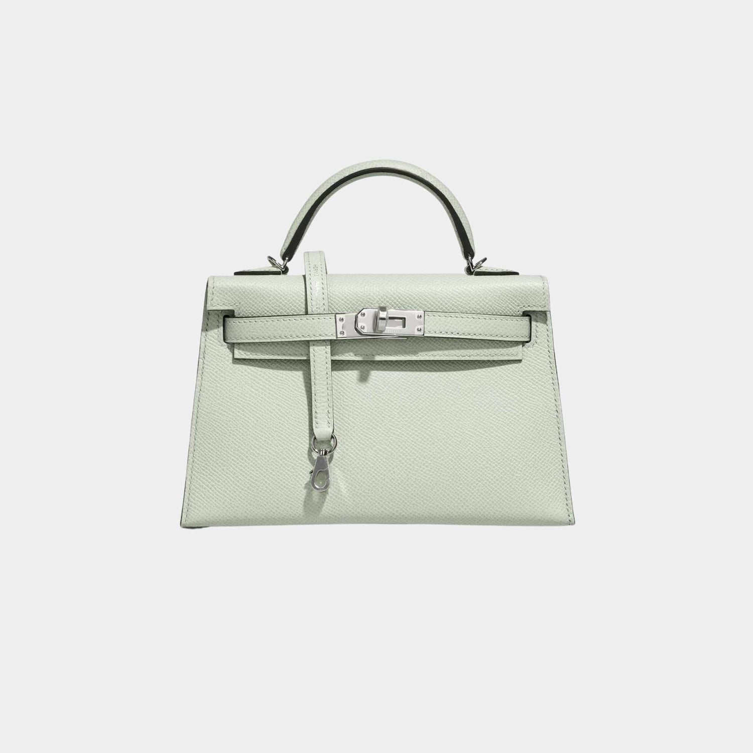Hermes Kelly Mini Epsom Vert Fizz PHW, Front