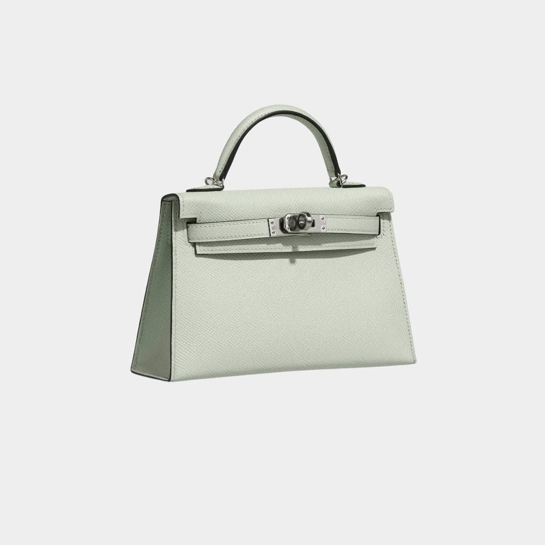Hermes Kelly Mini Epsom Vert Fizz PHW، من الجانب