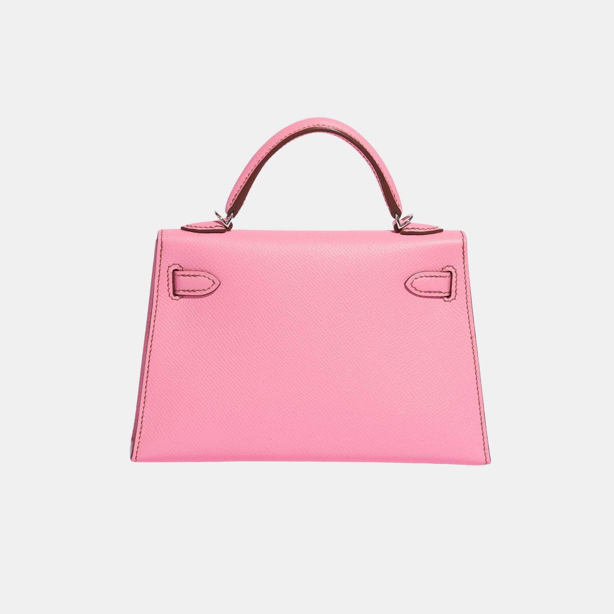 Hermes Kelly Mini II 20 Epsom 5P Bubblegum PHW, Back