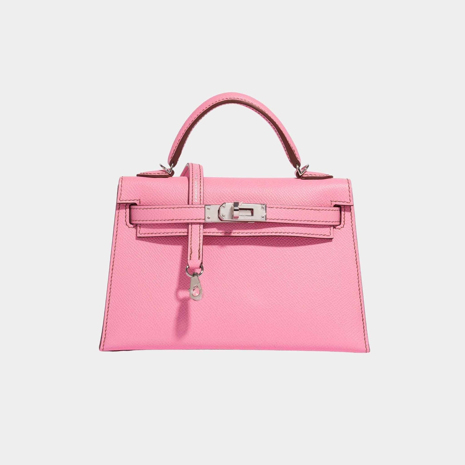 Hermes Kelly Mini II 20 Epsom 5P Bubblegum PHW, Front