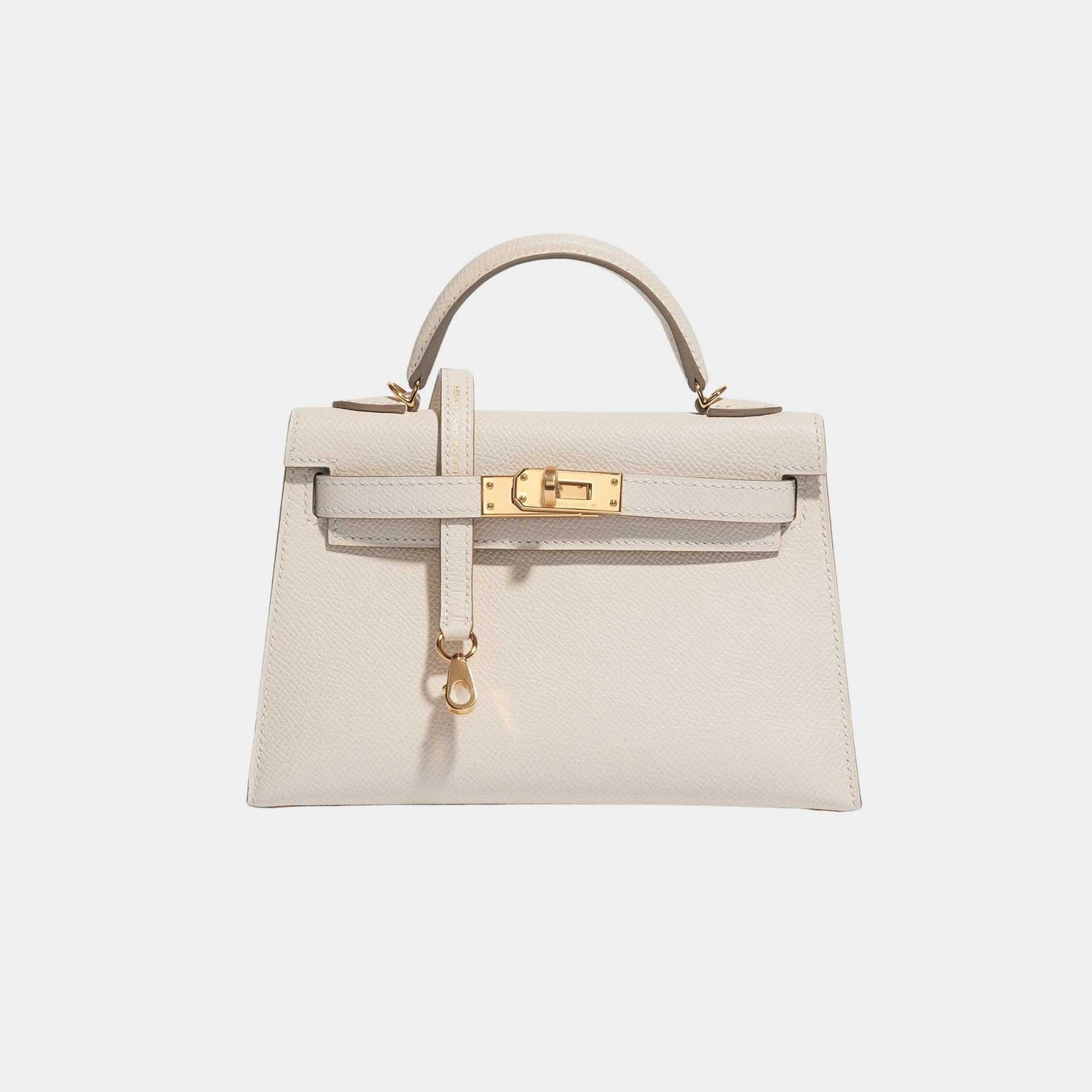 Hermes Kelly Mini II 20 Epsom Craie GHW, Front