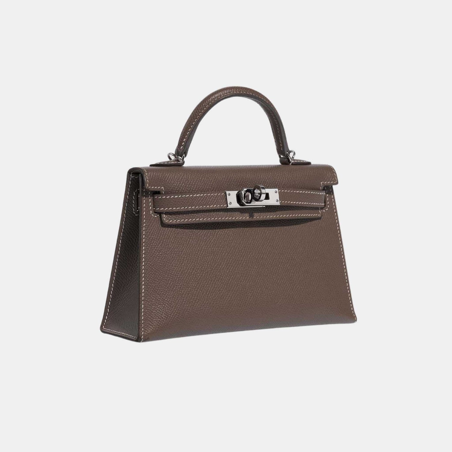 Hermes Kelly Mini II 20 Epsom Etoupe PHW, Side
