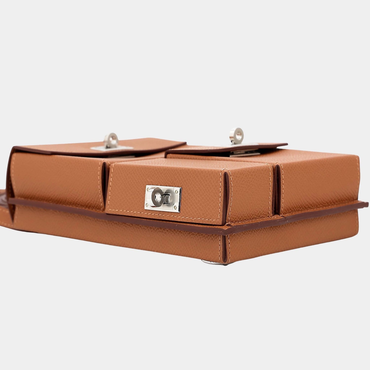 Hermes Kelly Multipocket To Go Pouch Epsom Gold PHW, Side