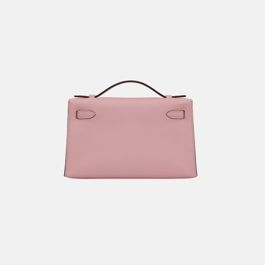 Hermes Kelly Pochette روز ساكورا، رمادي بيرل سويفت PHW، خلفي