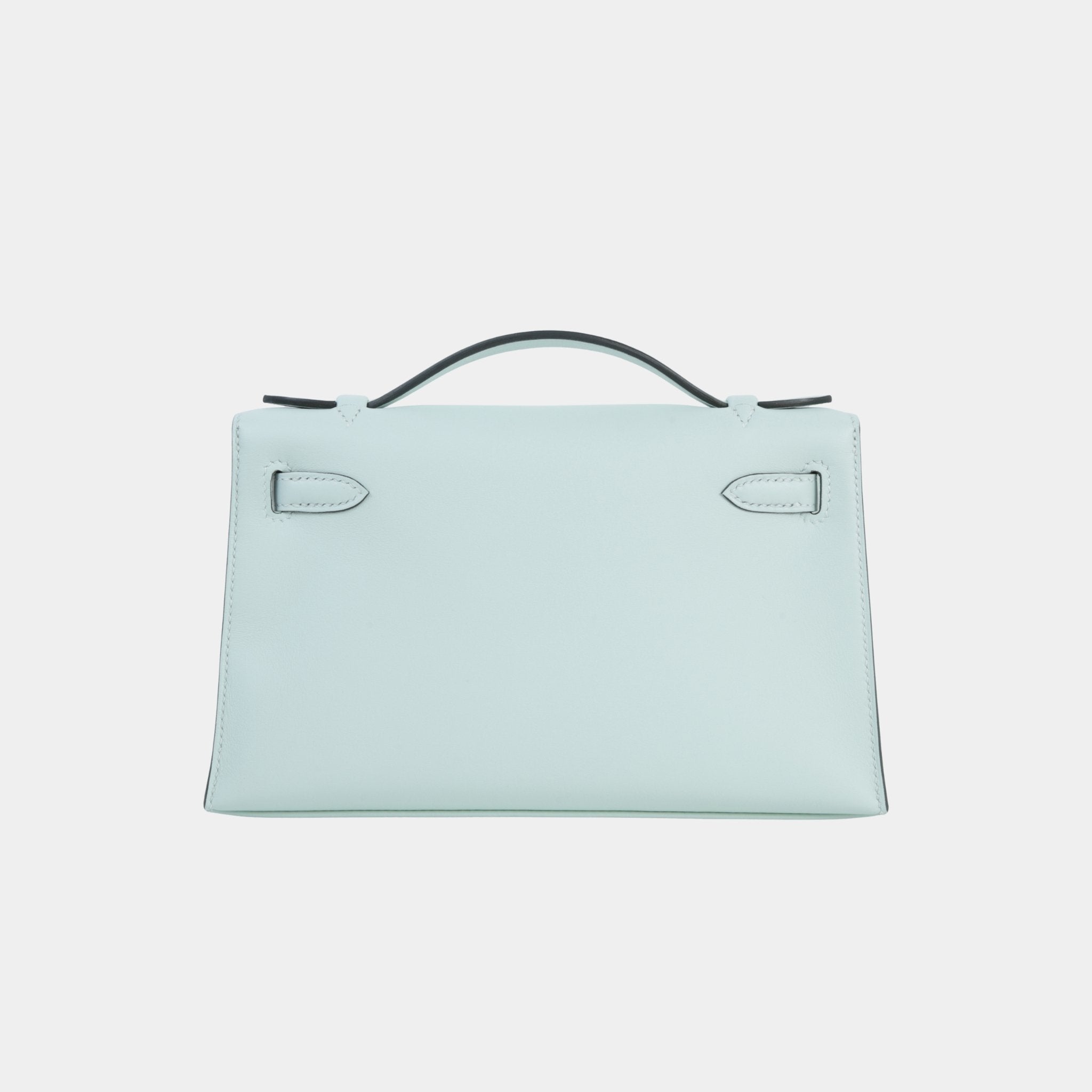 Hermes Kelly Pochette Swift Vert Peppermint PHW, Back