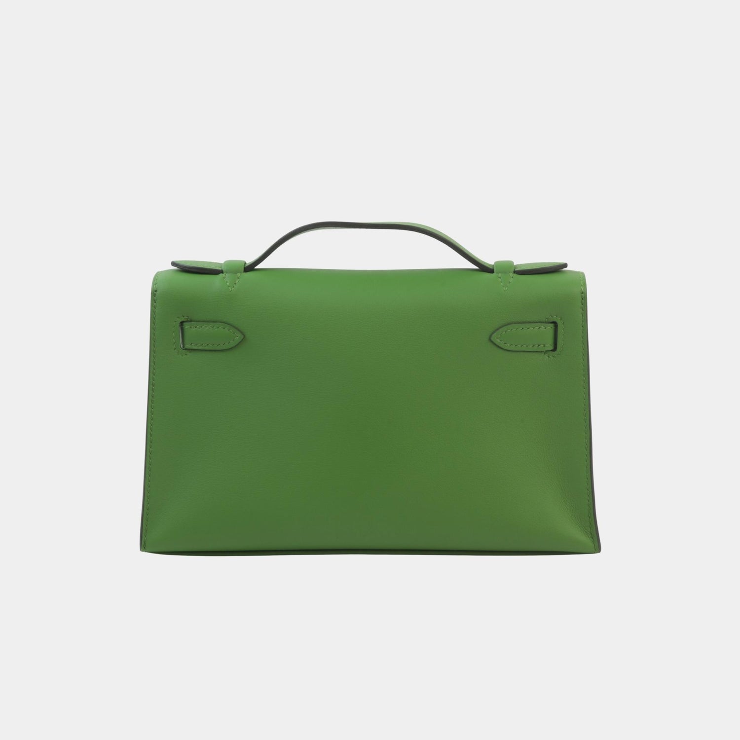 Hermes Kelly Pochette Swift Vert Yucca GHW, Back