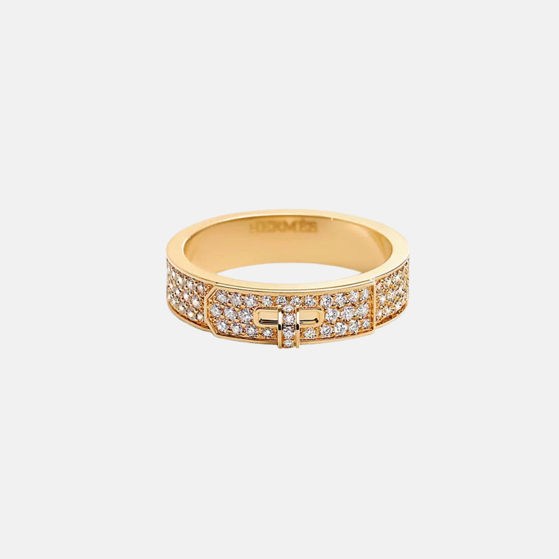Kelly Ring Yellow Gold Diamonds, Front