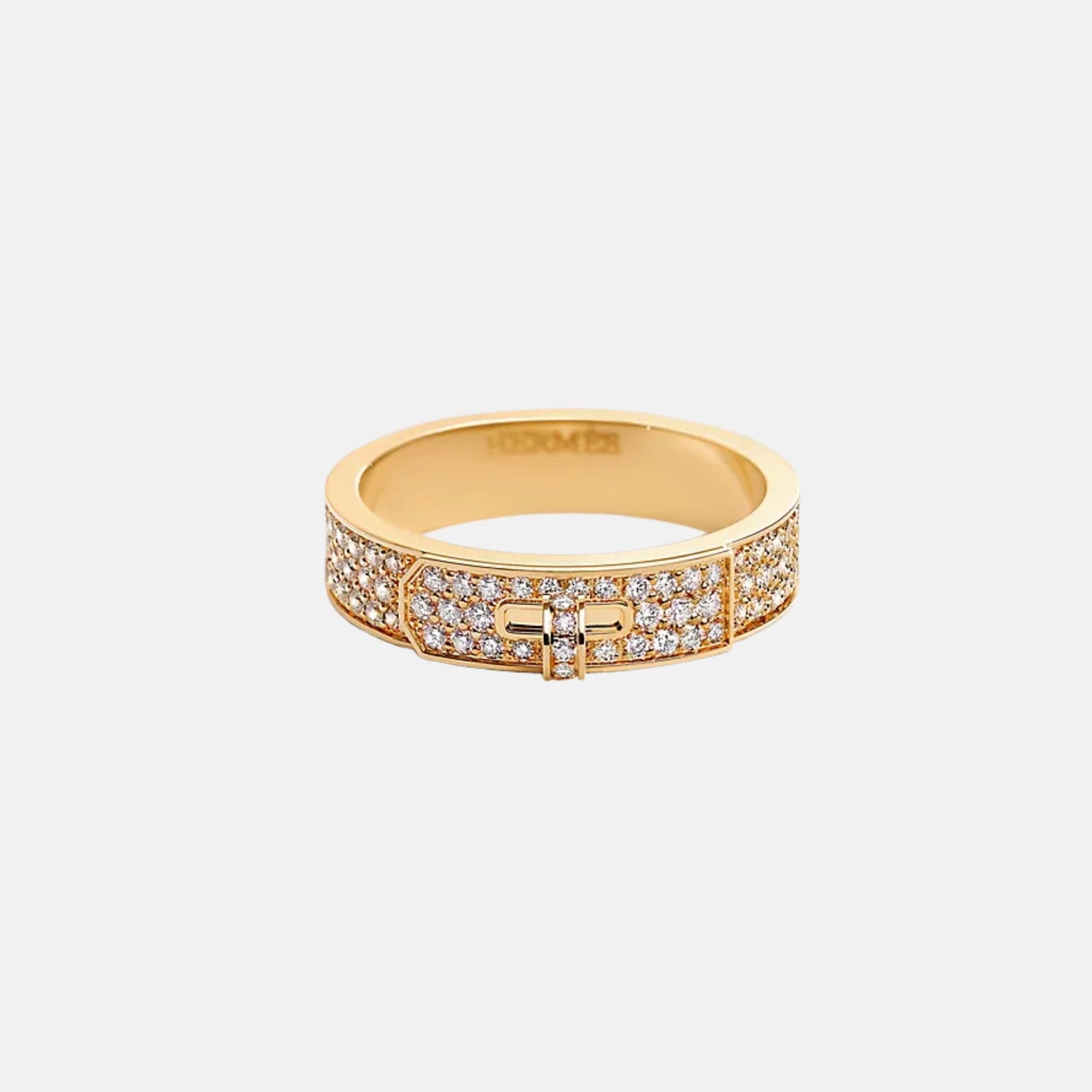 Kelly Ring Yellow Gold Diamonds, Front