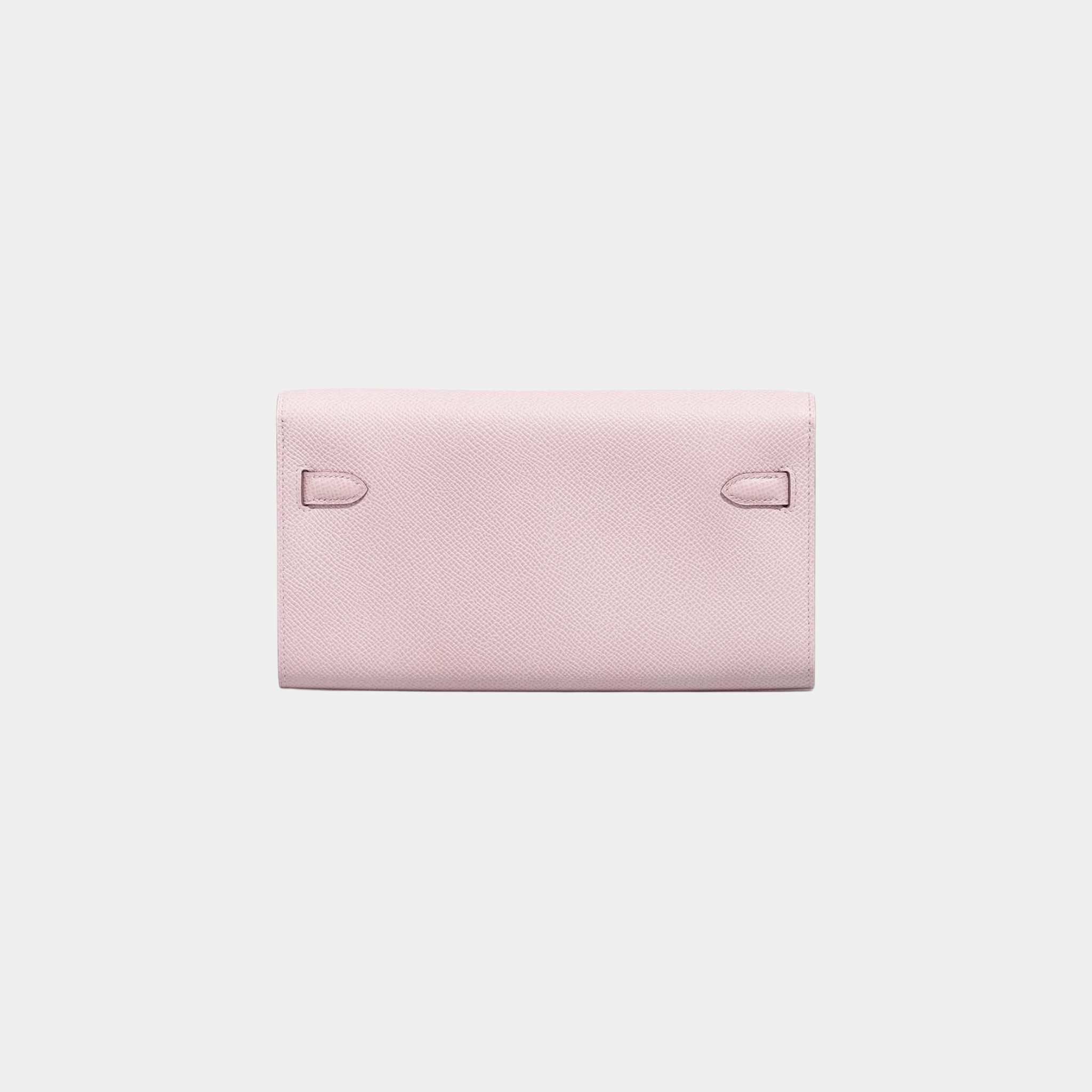Hermes Kelly To Go Wallet Epsom Mauve Pale, Backup