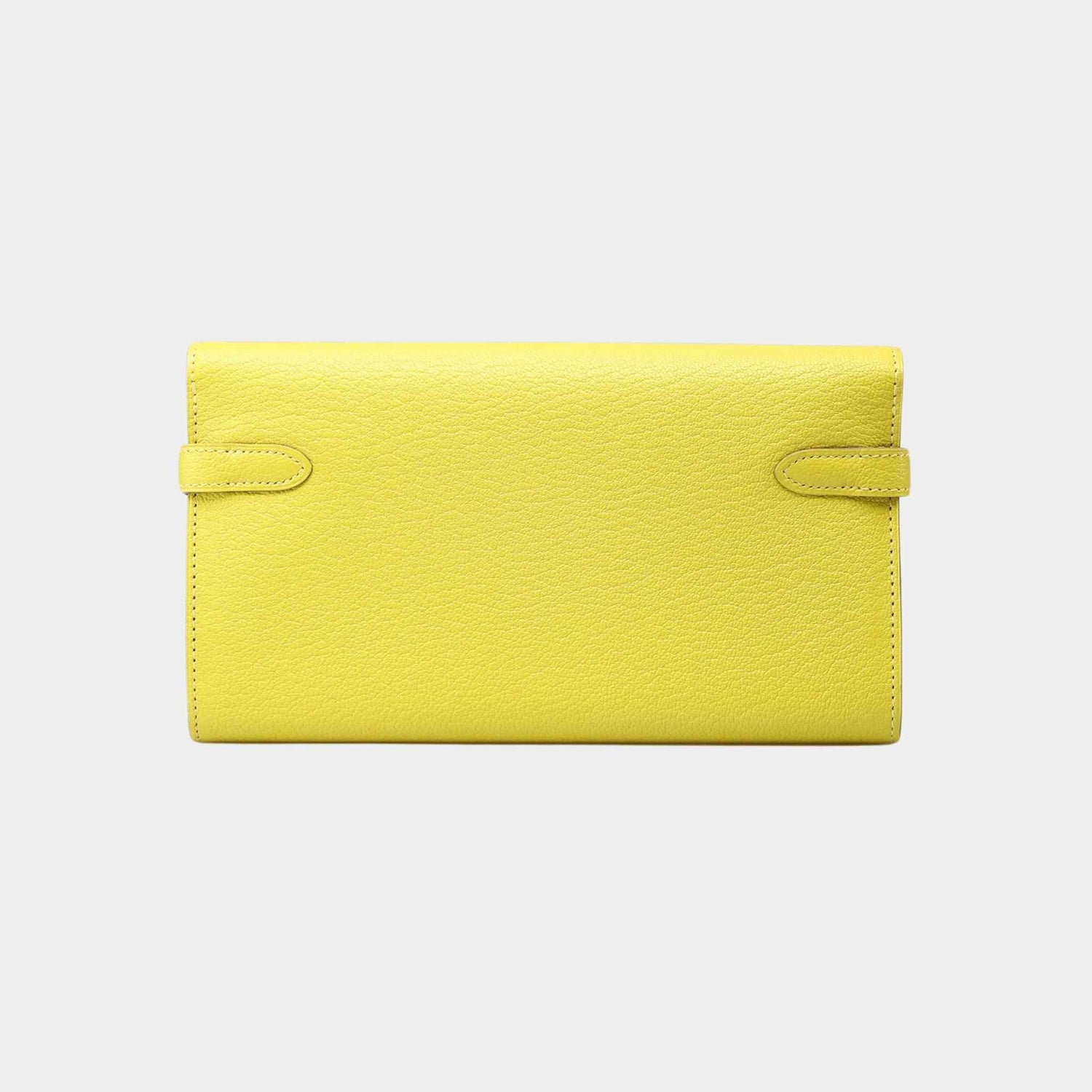 Hermes Kelly Wallet To Go Limoncello PHW, Back