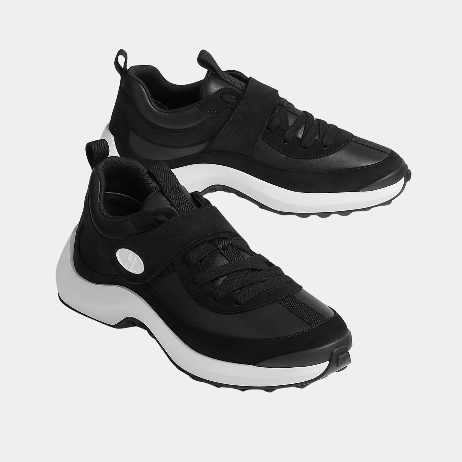 Loop Sneakers in Calfskin and Suede Goatskin