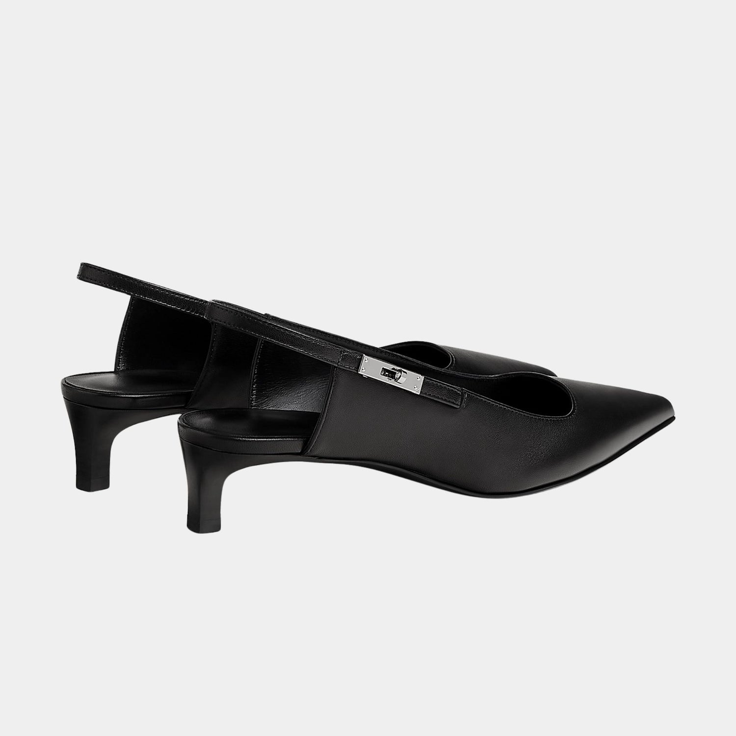 Hermes Lover 40 Pump in Nappa Leather, Noir, Back