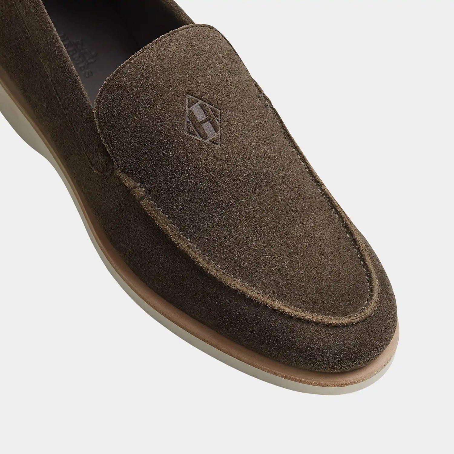 Hermes Low Loafer Suede Calfskin, Ecorce, Top