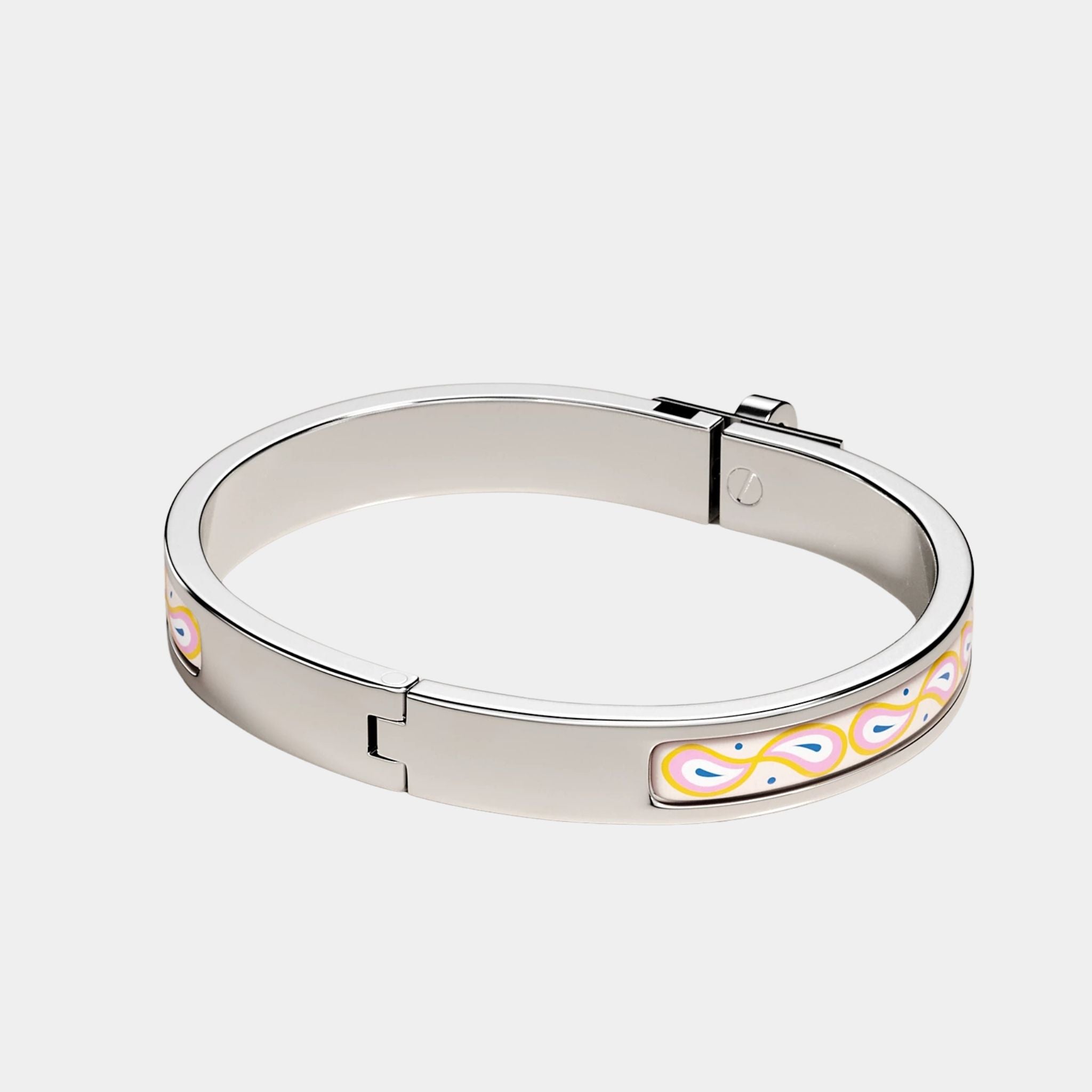 Hermes Mini Clic Kelly Palmettes Composees Bracelet Palladium Plated, Back