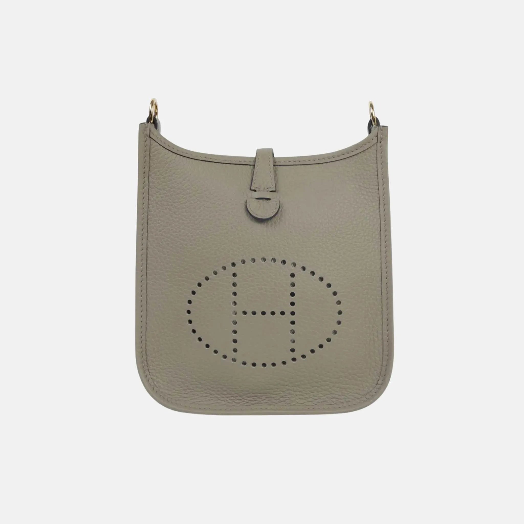 Hermes Mini Evelyne TPM Amazone 112 Clemence Beige Marfa GHW, Front