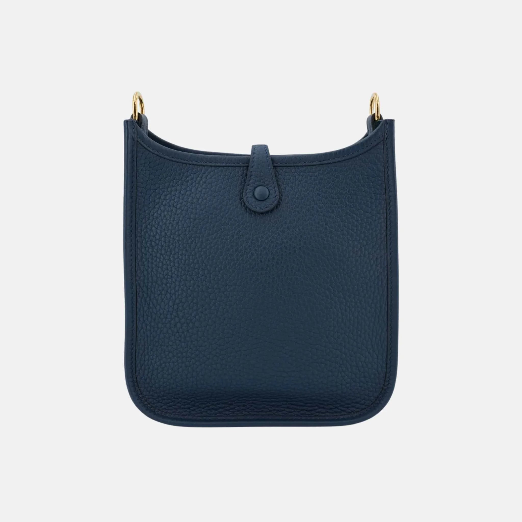 Hermes Mini Evelyne TPM Amazone 112 Clemence Bleu de Prusse GHW, Back