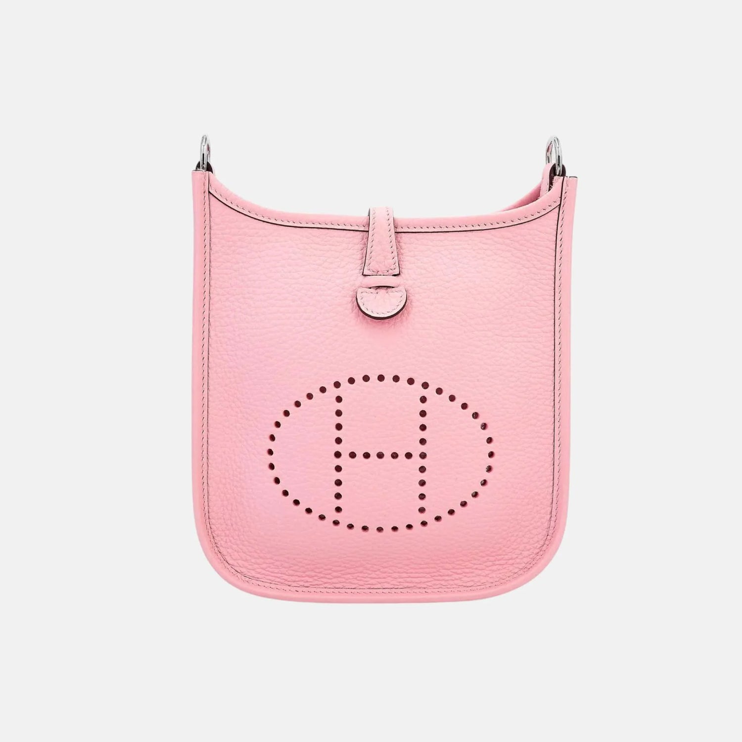 Hermes Mini Evelyne TPM Amazone 112 Clemence Rose Sakura PHW, Front