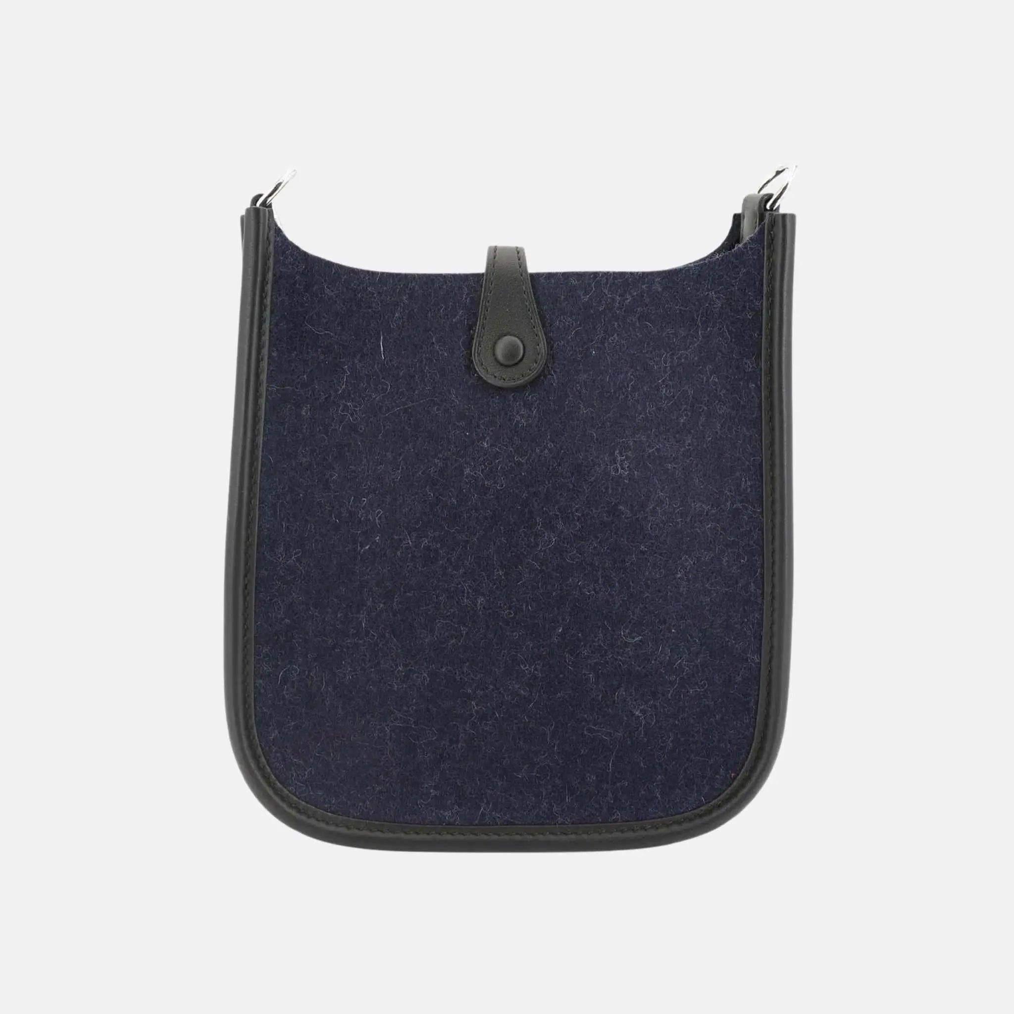 Hermes Mini Evelyne TPM Amazone 112 Swift/Feutre Bleu Nuit - Black PHW, Back