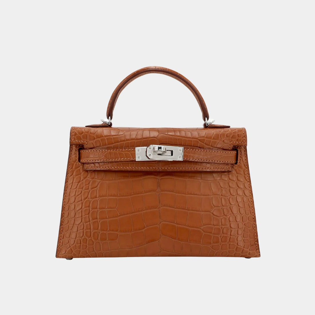 Hermes Mini Kelly Alligator Gold PHW, Front