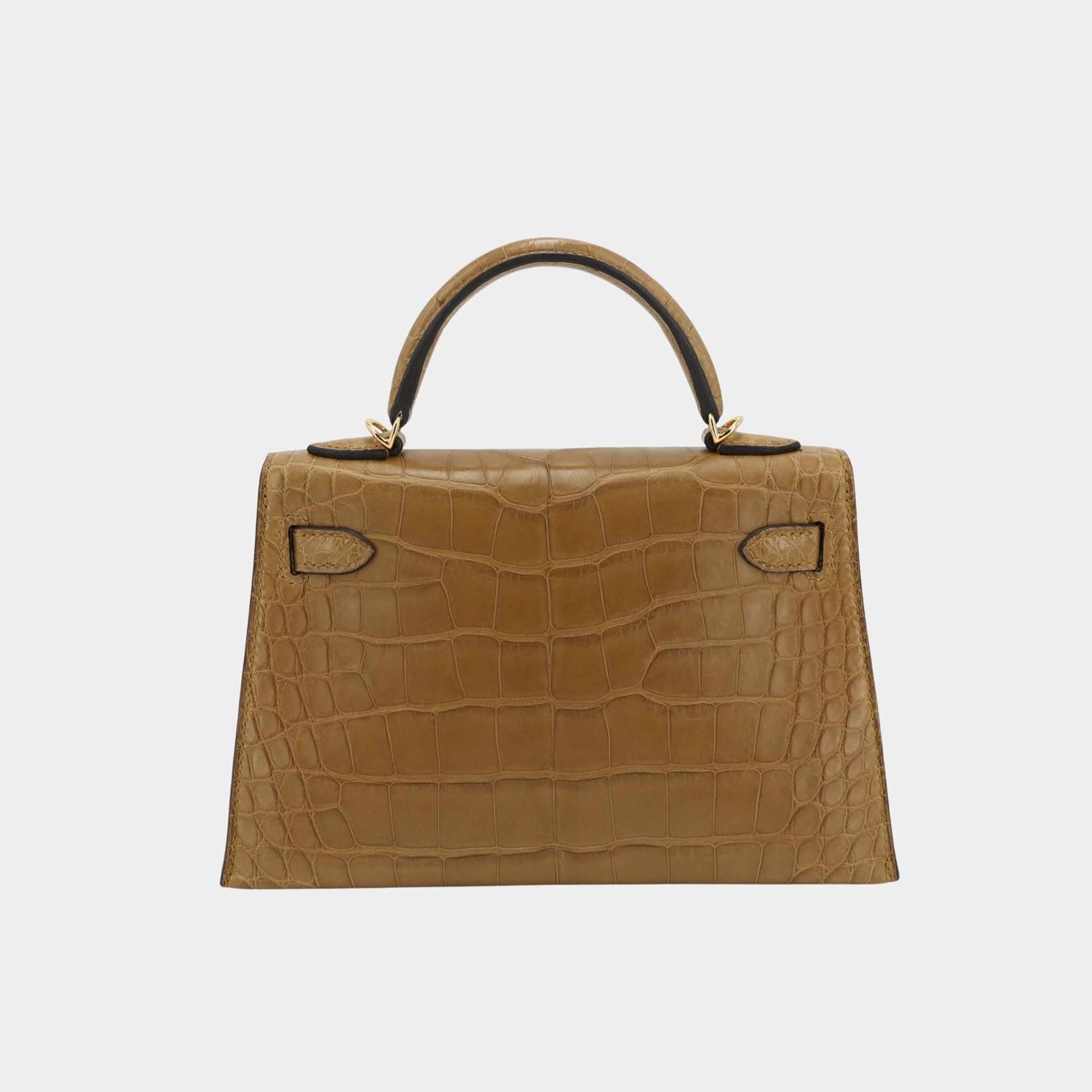 Hermes Mini Kelly II Alligator Kraft GHW, Back
