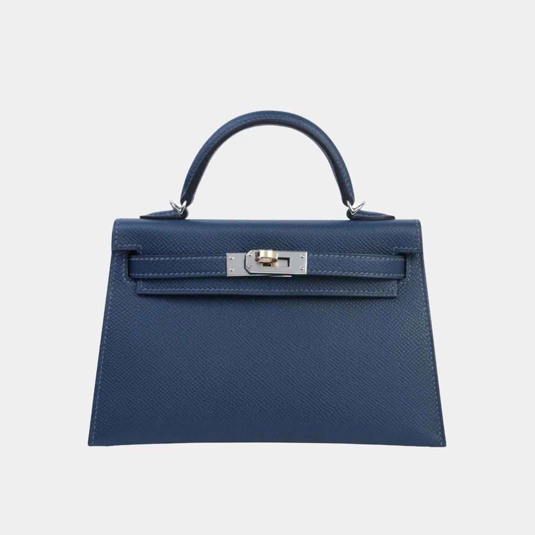 Hermes Mini Kelly II Epsom Bleu de Prusse ELHW, Front