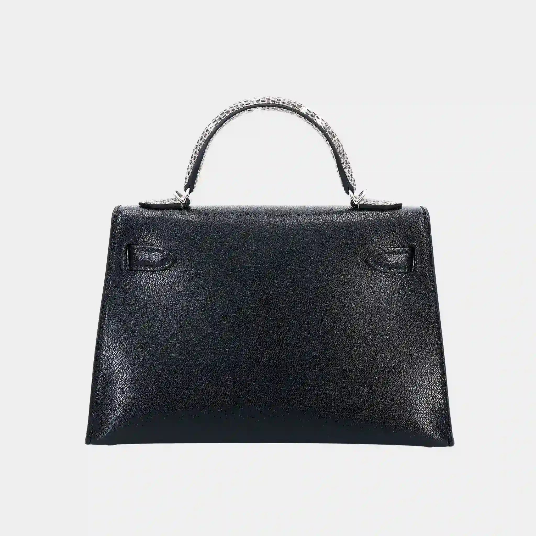 Hermes Mini Kelly II Chamkila-Lizard Black/Ombre PHW, Back 