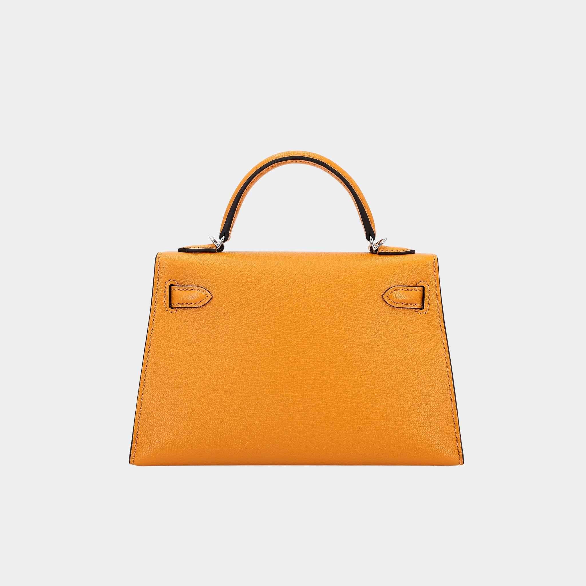 Hermes Mini Kelly II Chevre Moutarde PHW, Back