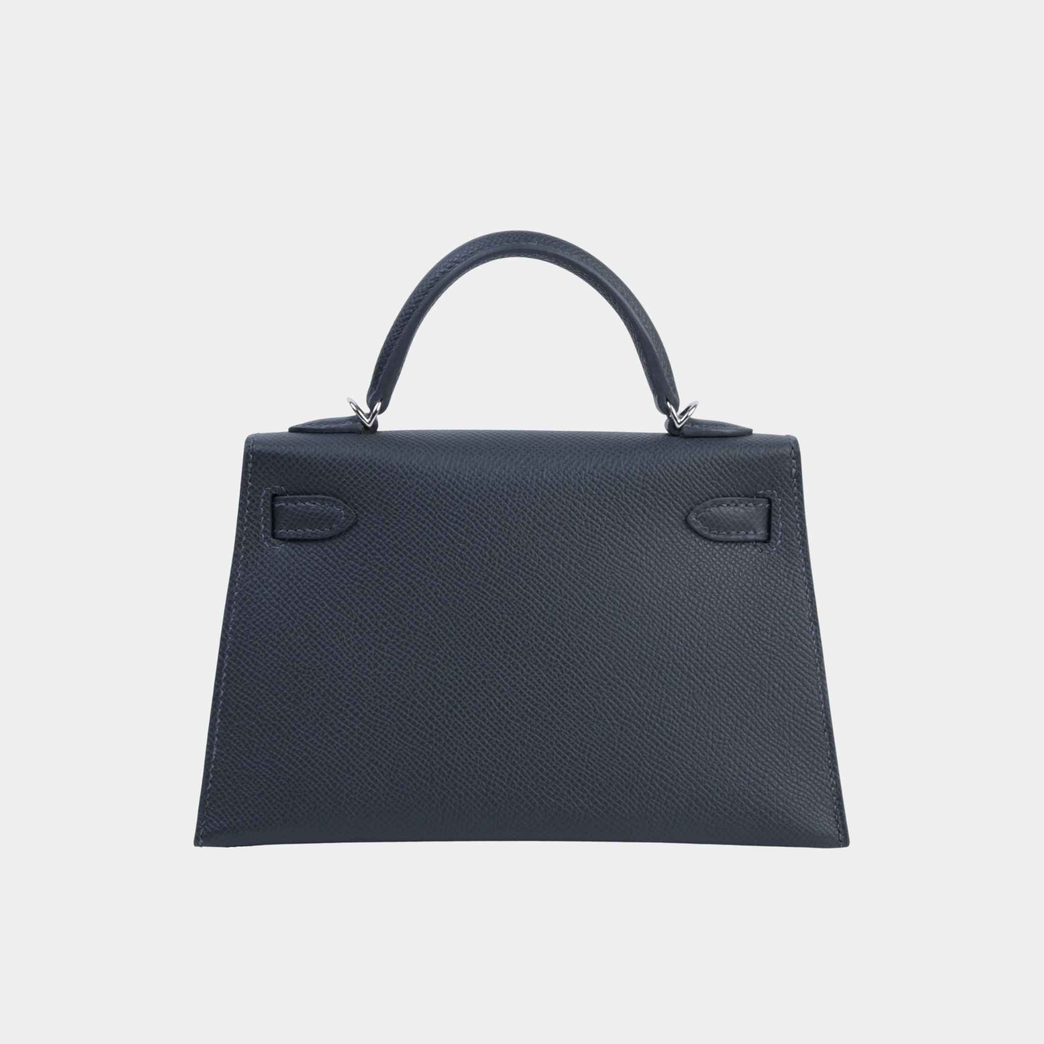 Hermes Mini Kelly II Epsom Ardoise ELHW, Back