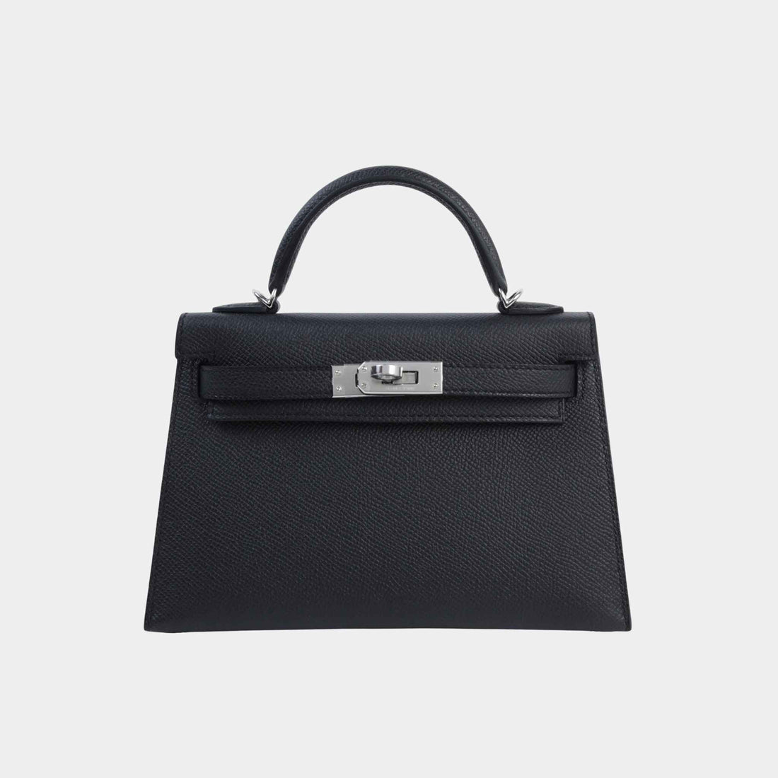 Hermes Mini Kelly II Epsom Black PHW, Front