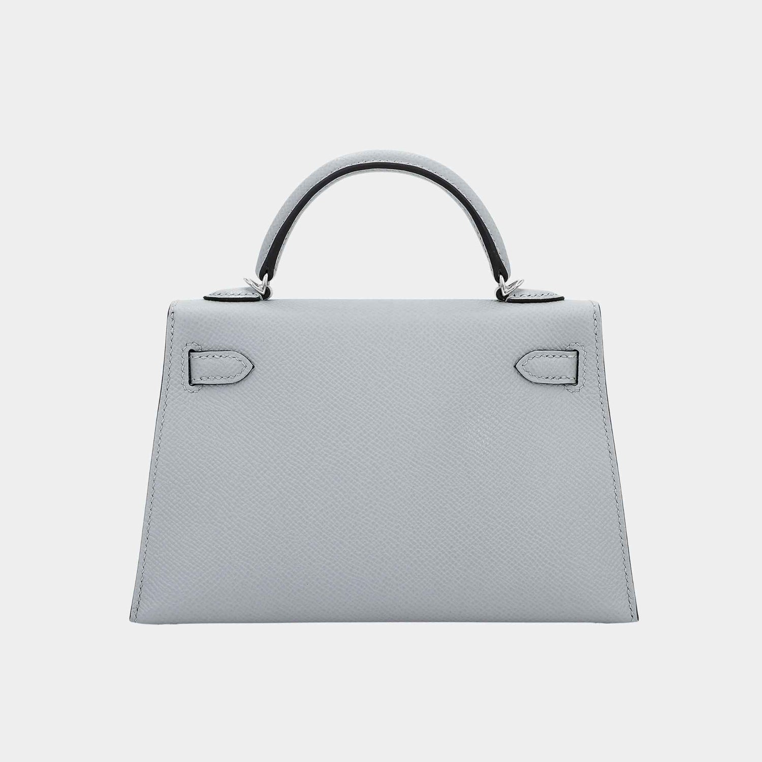 Hermes Mini Kelly II Epsom Bleu Glacier PHW, Back