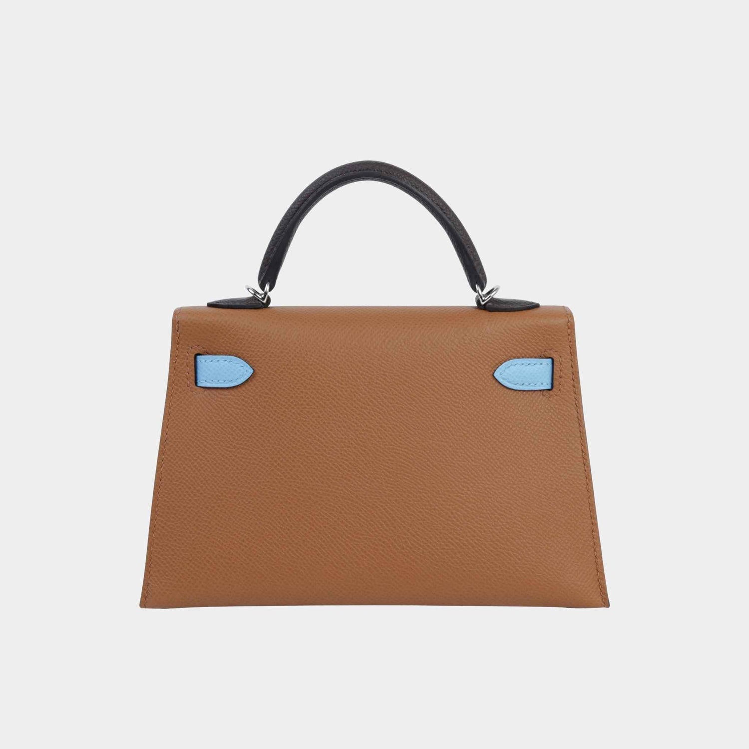 Hermes Mini Kelly II Epsom Gold/Ecorce/Celeste PHW, Back