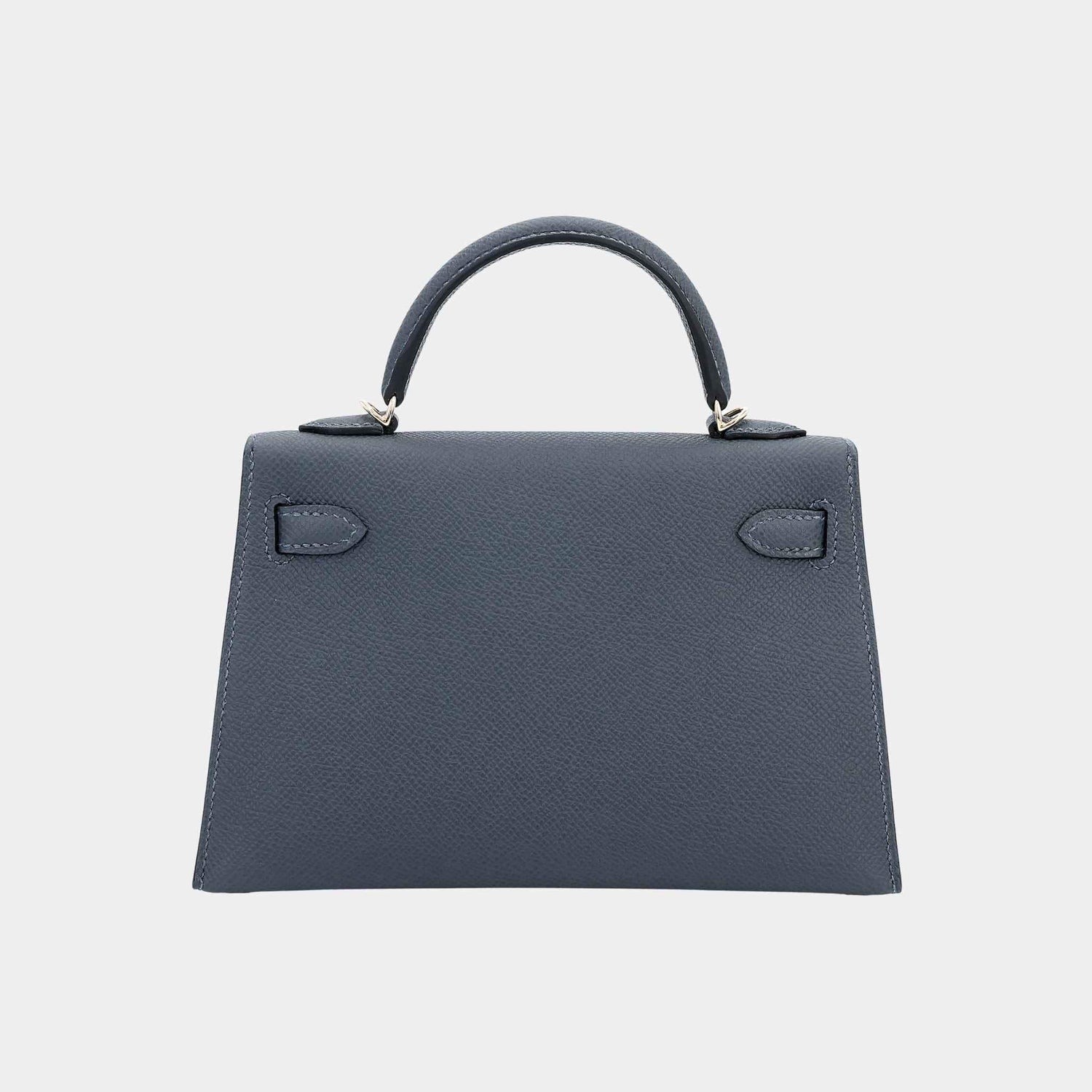 Hermes Mini Kelly II Epsom Gris Misty PBHW, Back