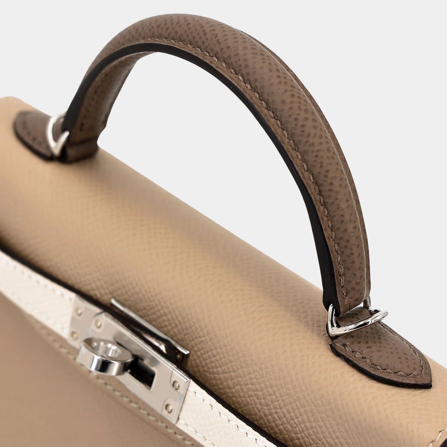 Mini Kelly II Epsom Trench/Craie/Etoupe PHW, handle