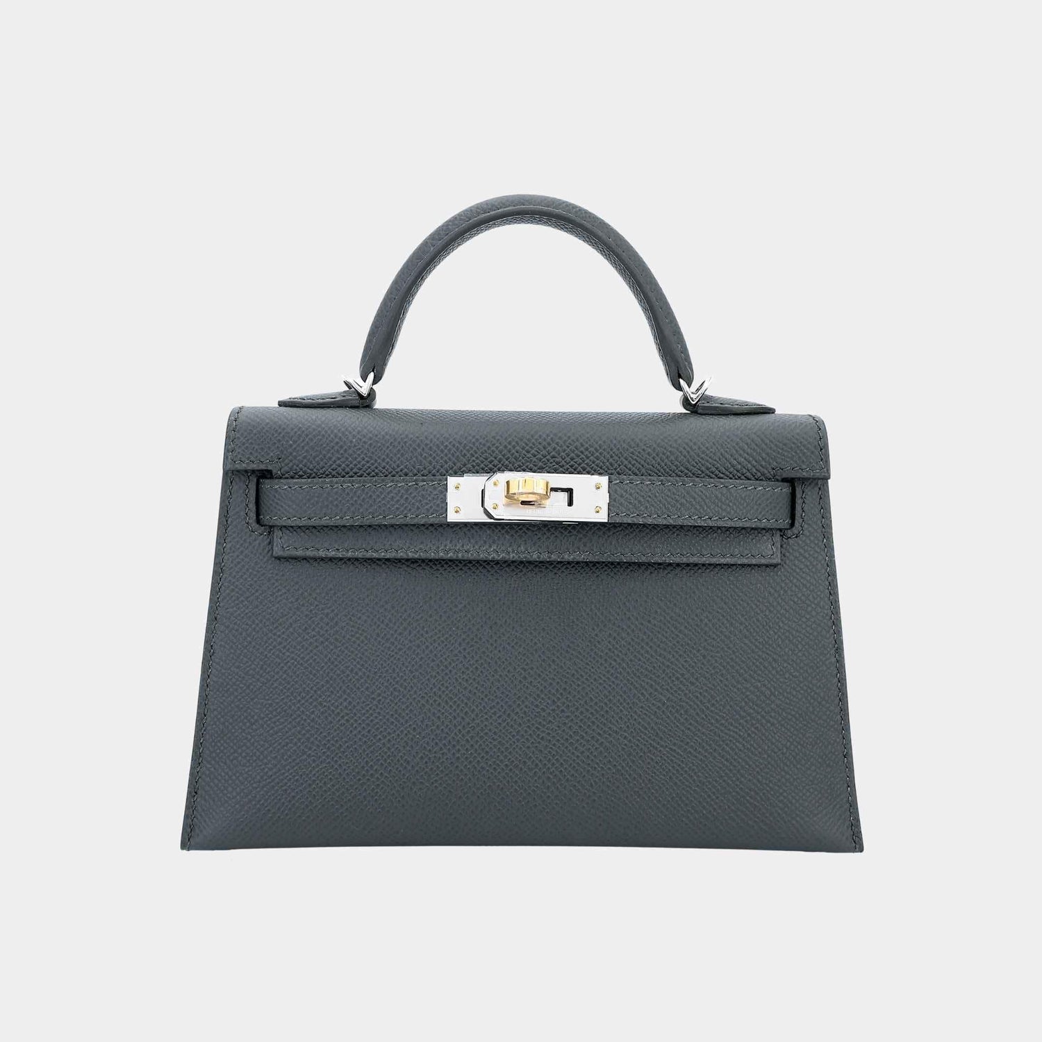 Hermes Mini Kelly II Epsom Vert Mangrove ELHW, Front