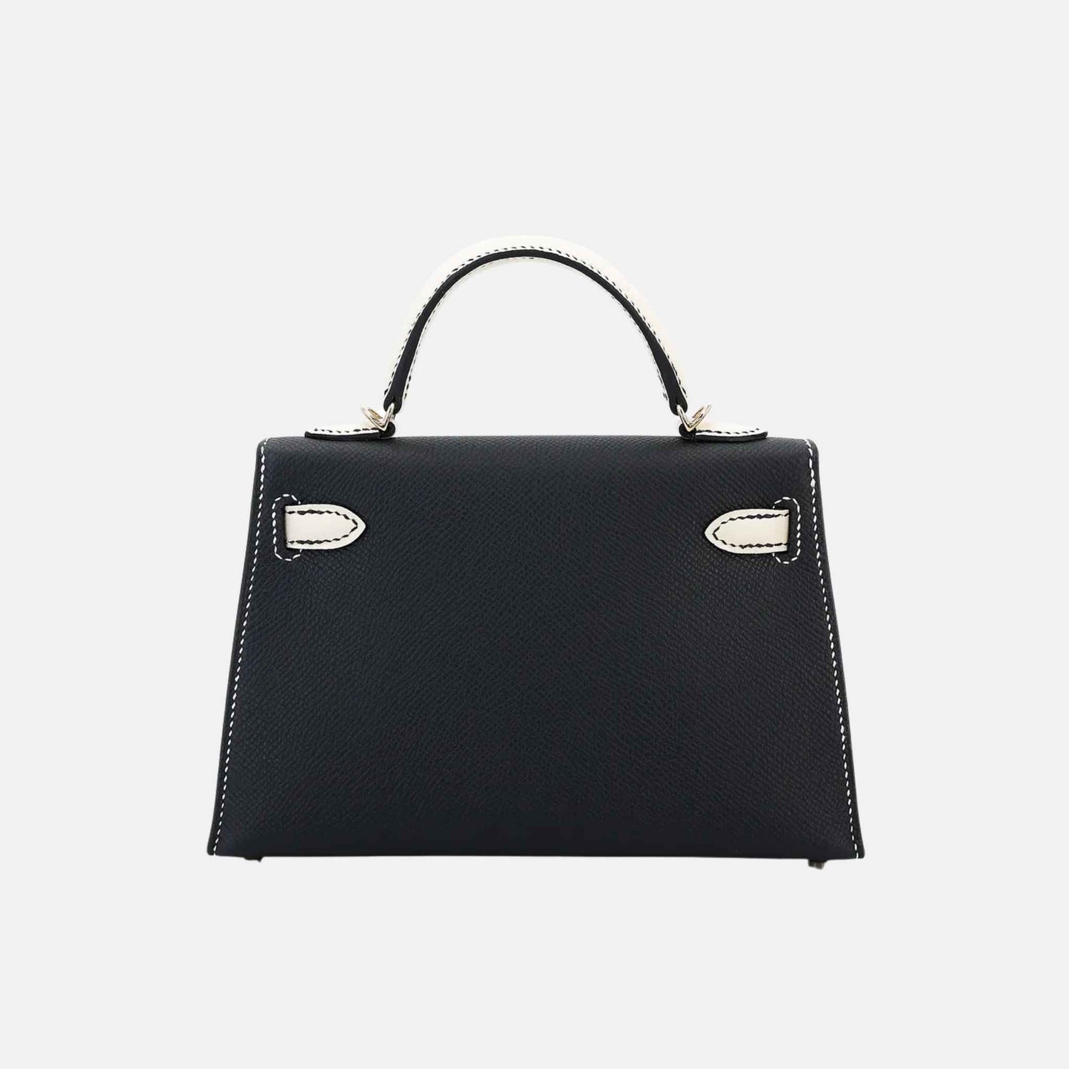 Hermes Mini Kelly II HSS Epsom Black/Craie PBHW, Back