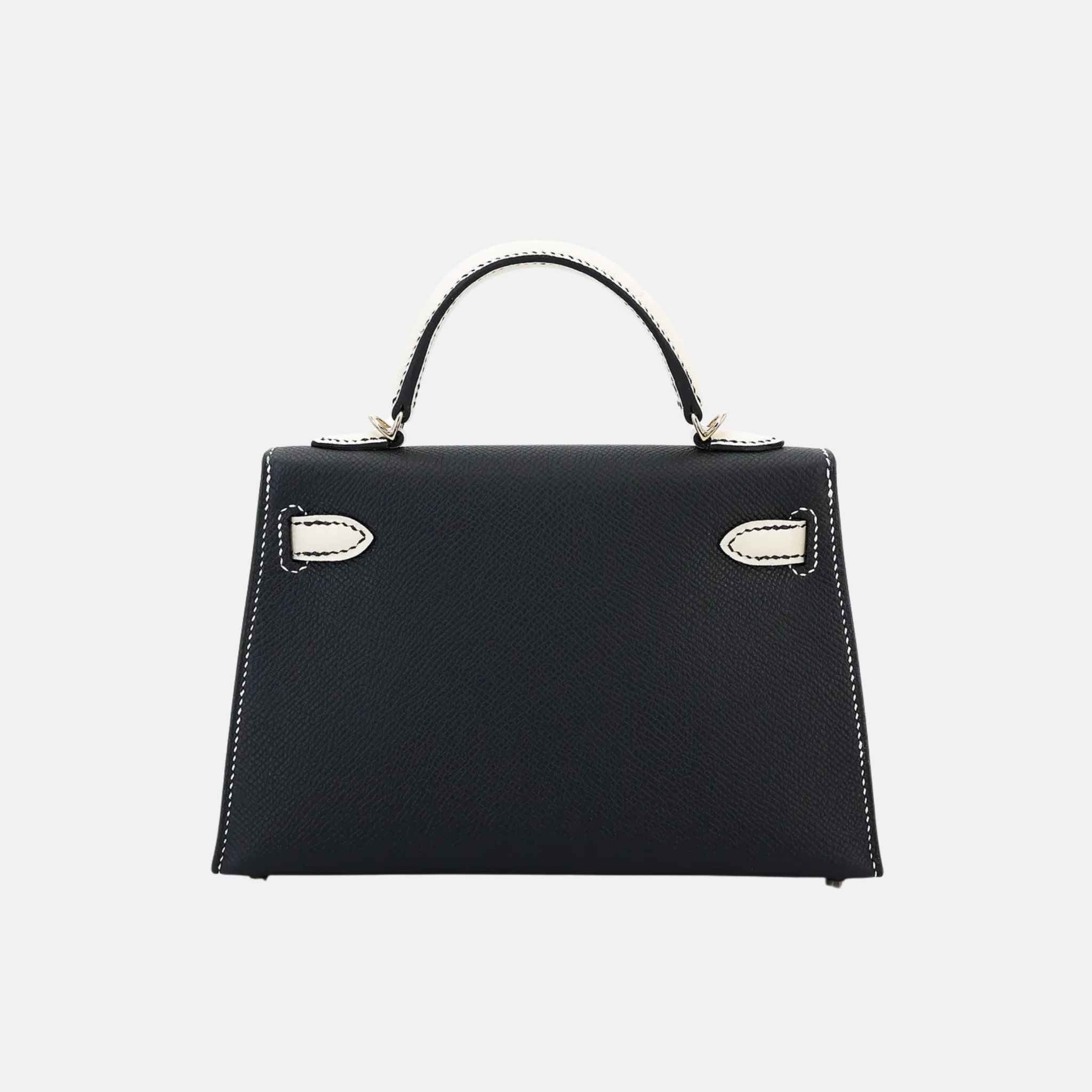 Hermes Mini Kelly II HSS Epsom Black/Craie PBHW, Back