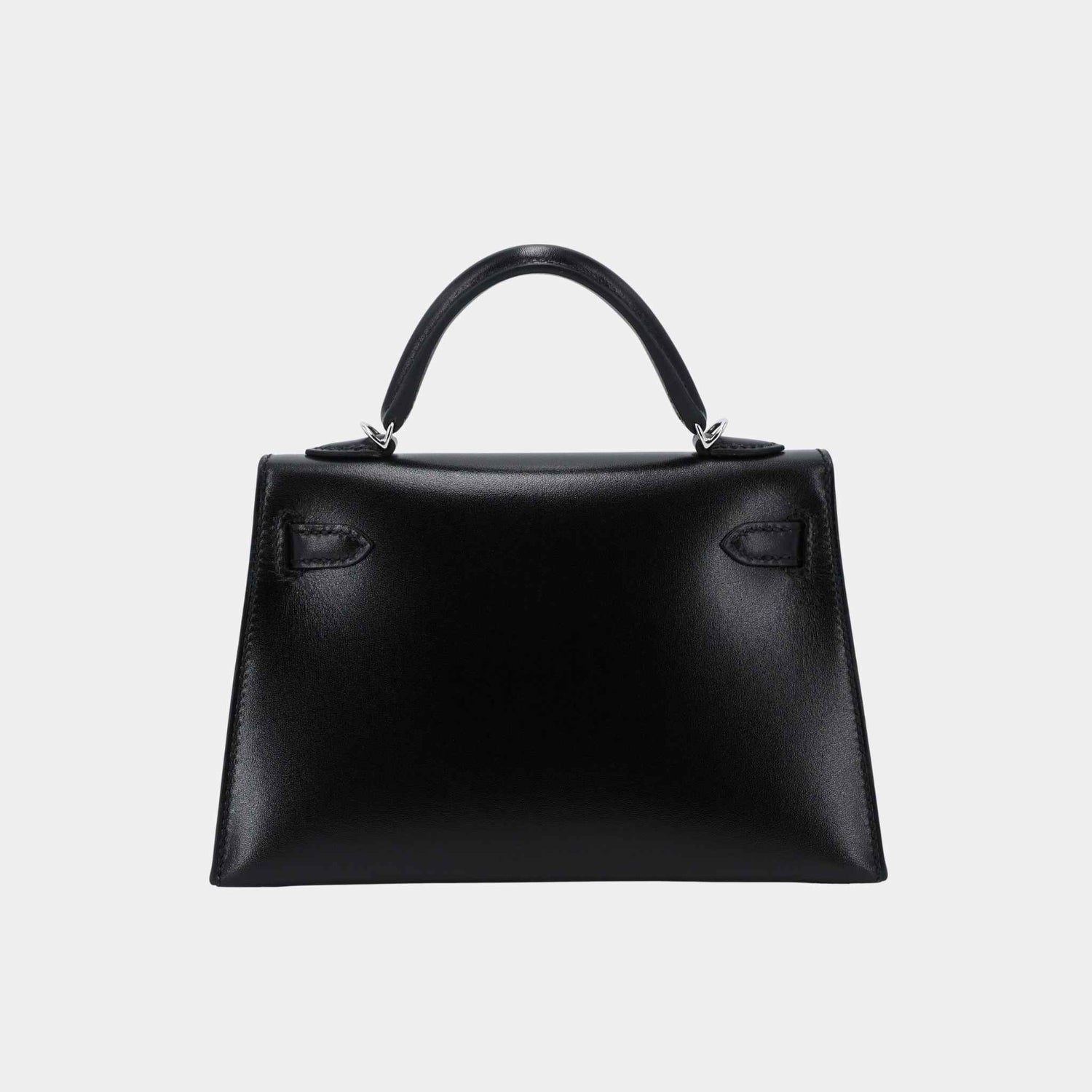 Hermes Mini Kelly II Limited Edition Cloute Studded Box-Calf Black PHW, Back