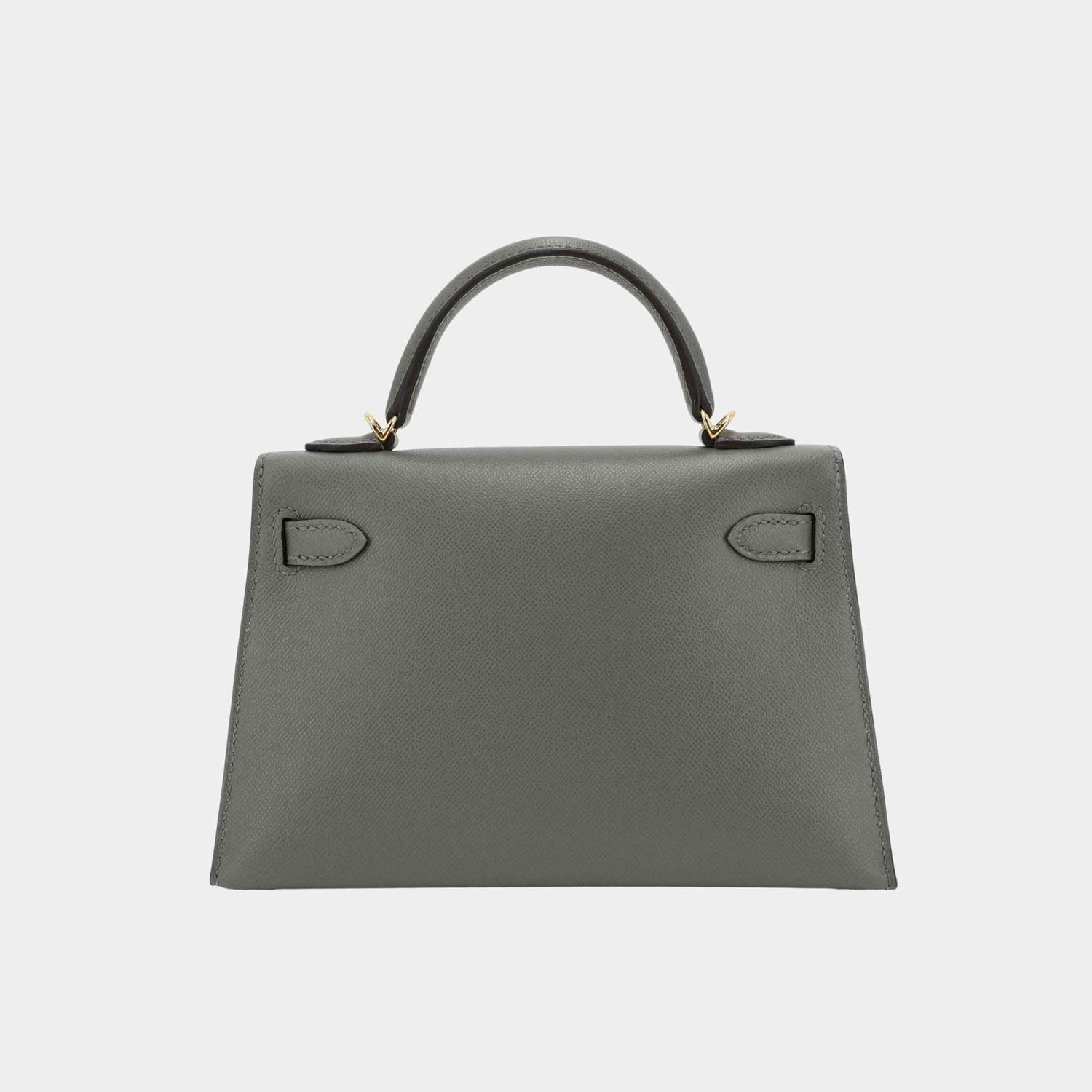 Hermes Mini Kelly II Madame Gris Meyer GHW, Back